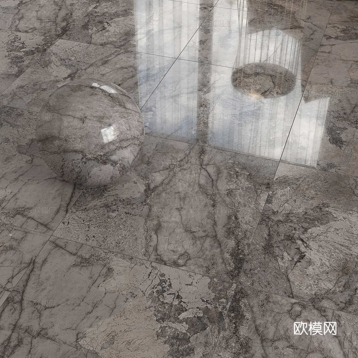 现代轻奢大理石 瓷砖 岩板 马赛克瓷砖3d模型下载（渲染图6）