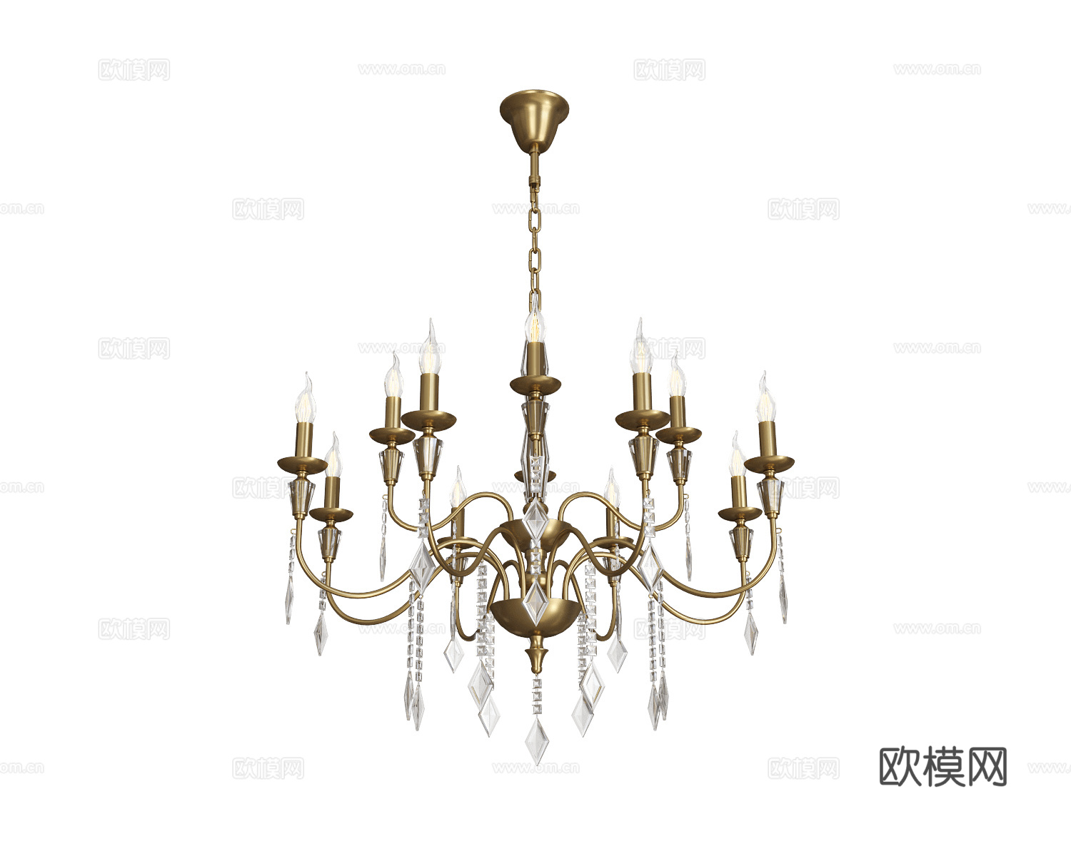 Stilfort 轻奢烛台吊灯3d模型下载