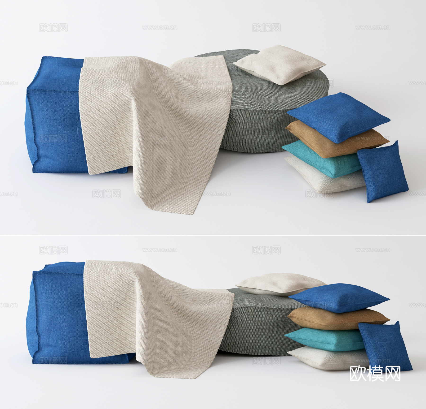 北欧抱枕 布艺饰品 家纺用品 床上用品3d模型