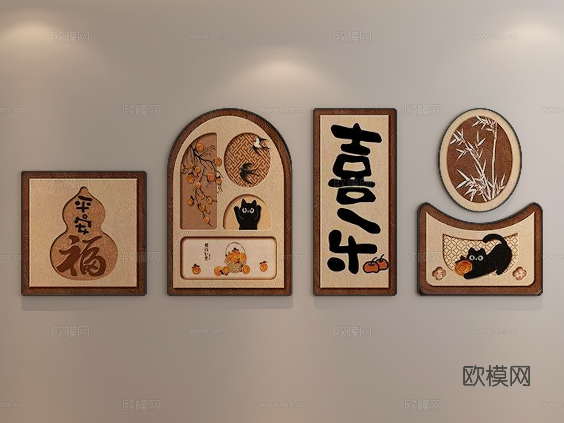 组合画 中古风组合画 法式组合画su模型