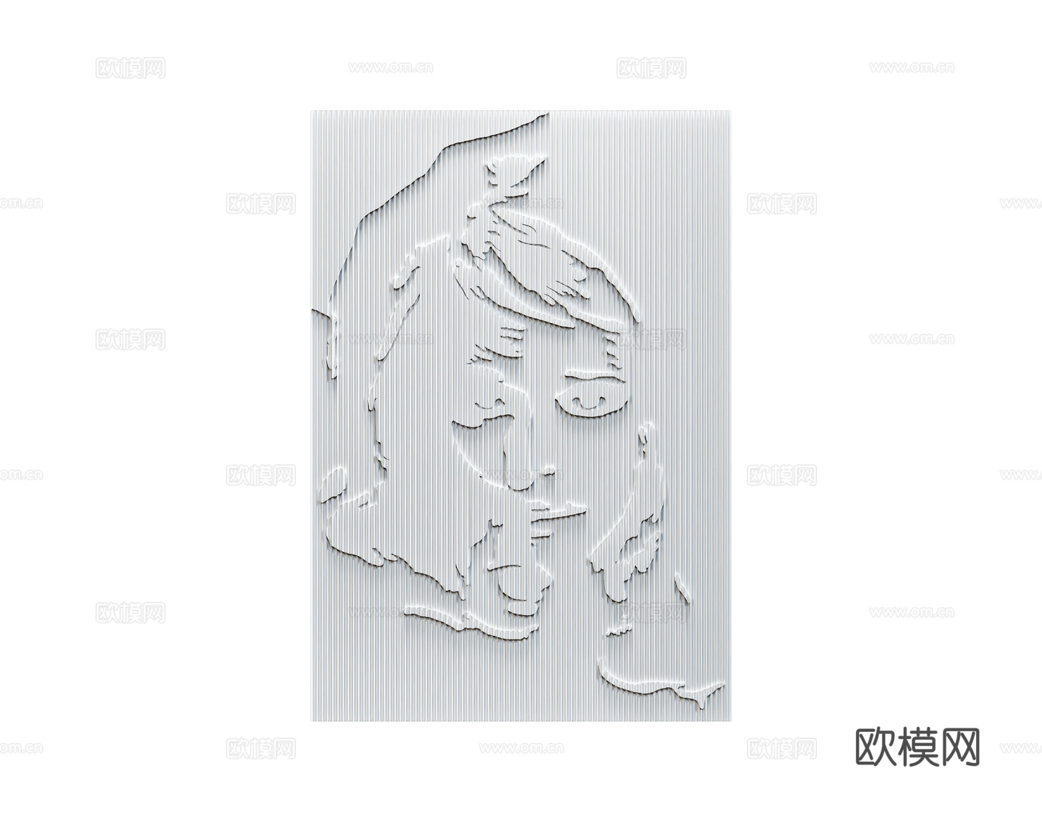 WALL&DECO 肖像浮雕挂画3d模型下载