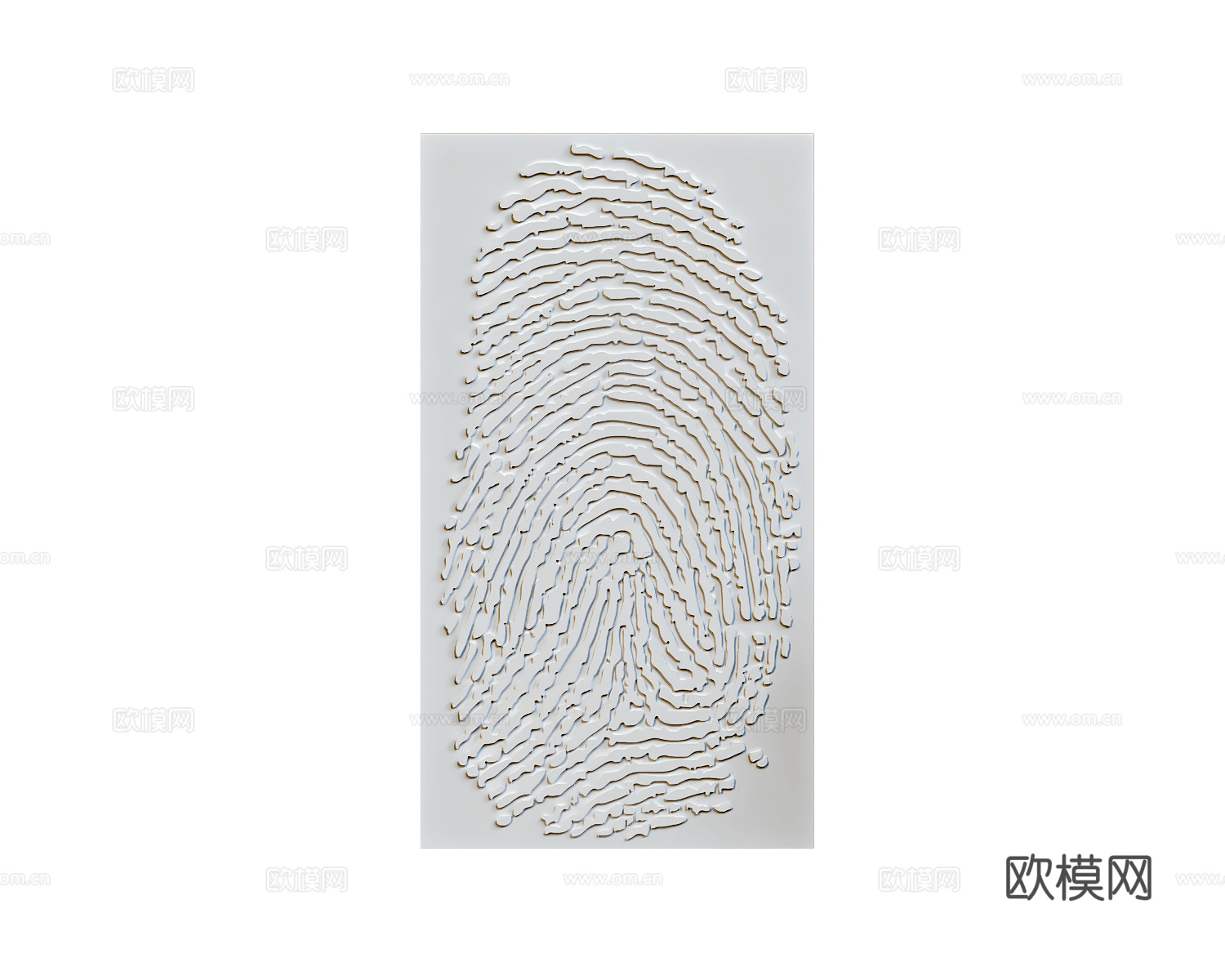 WALL&DECO 指纹浮雕挂画免费3d模型下载