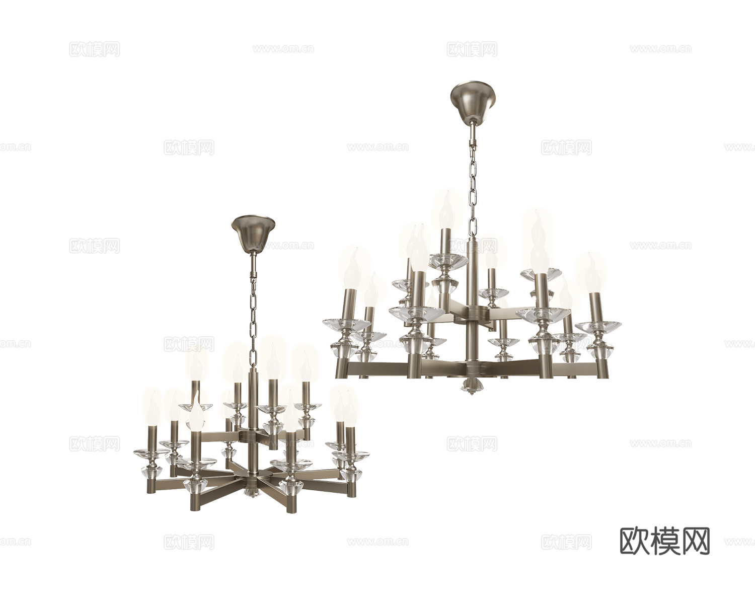 Stilfort 轻奢烛台吊灯3d模型下载