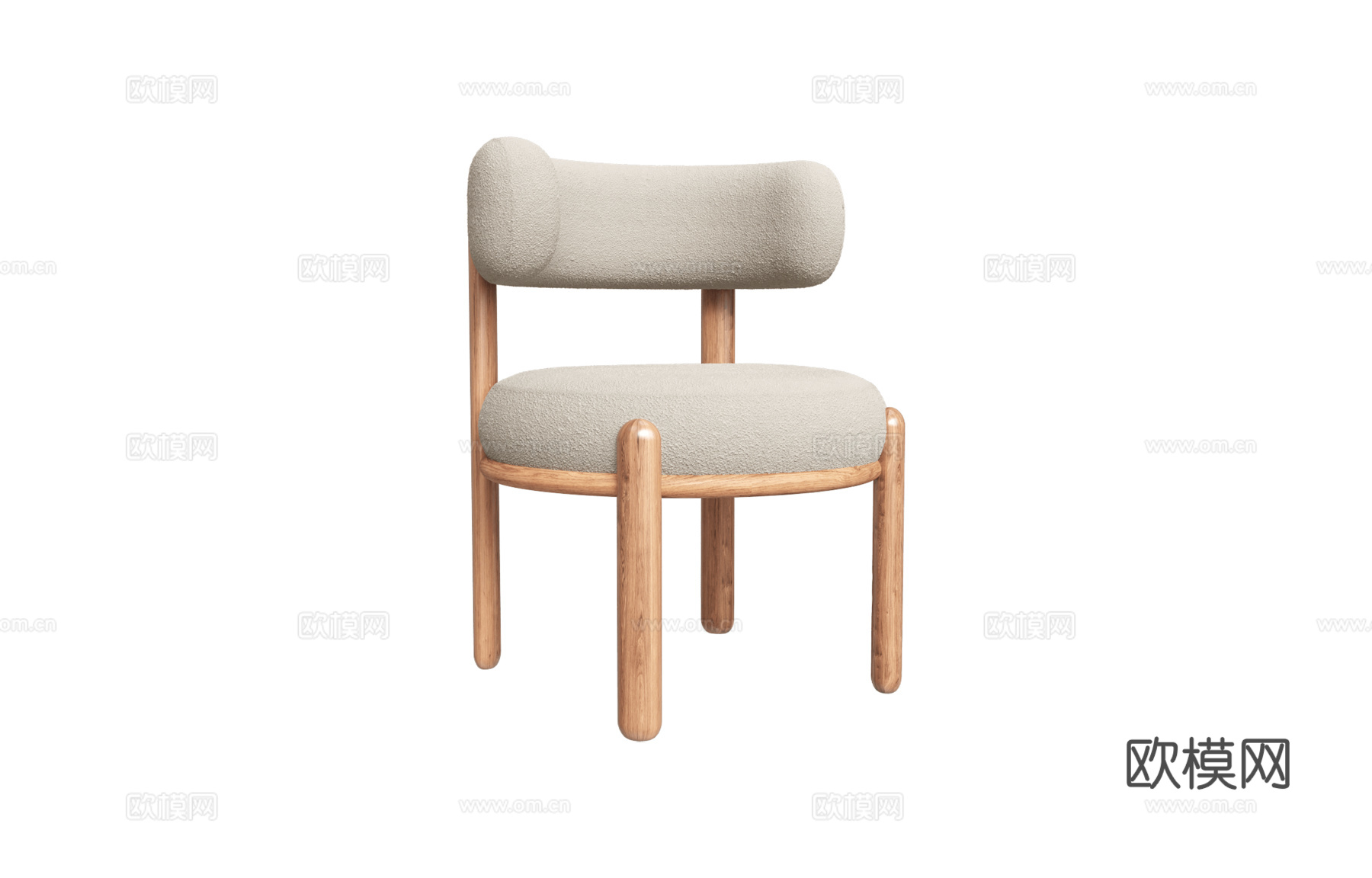 Tivoli 原木风餐椅3d模型下载