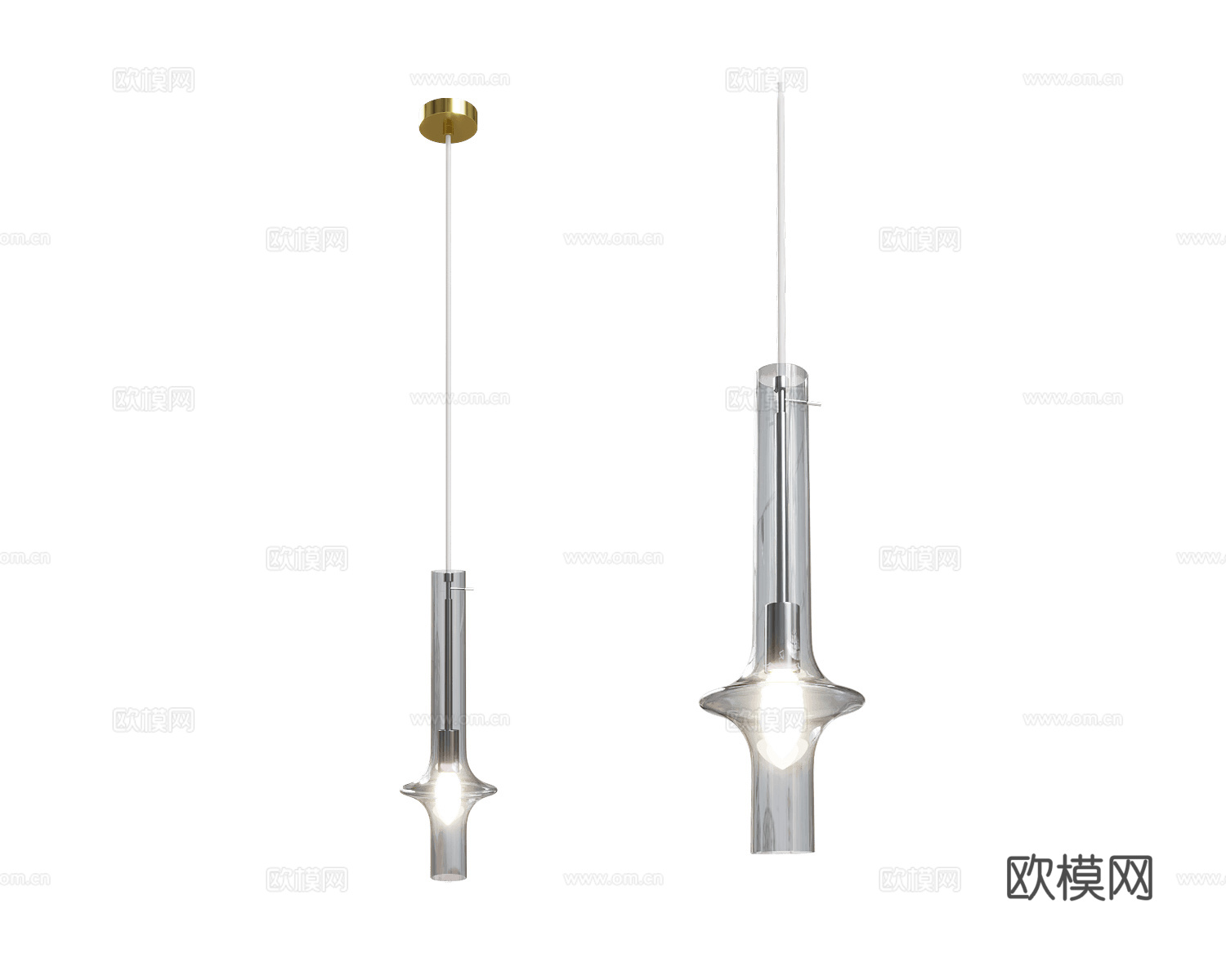 Stilfort 轻奢银色小吊灯3d模型下载