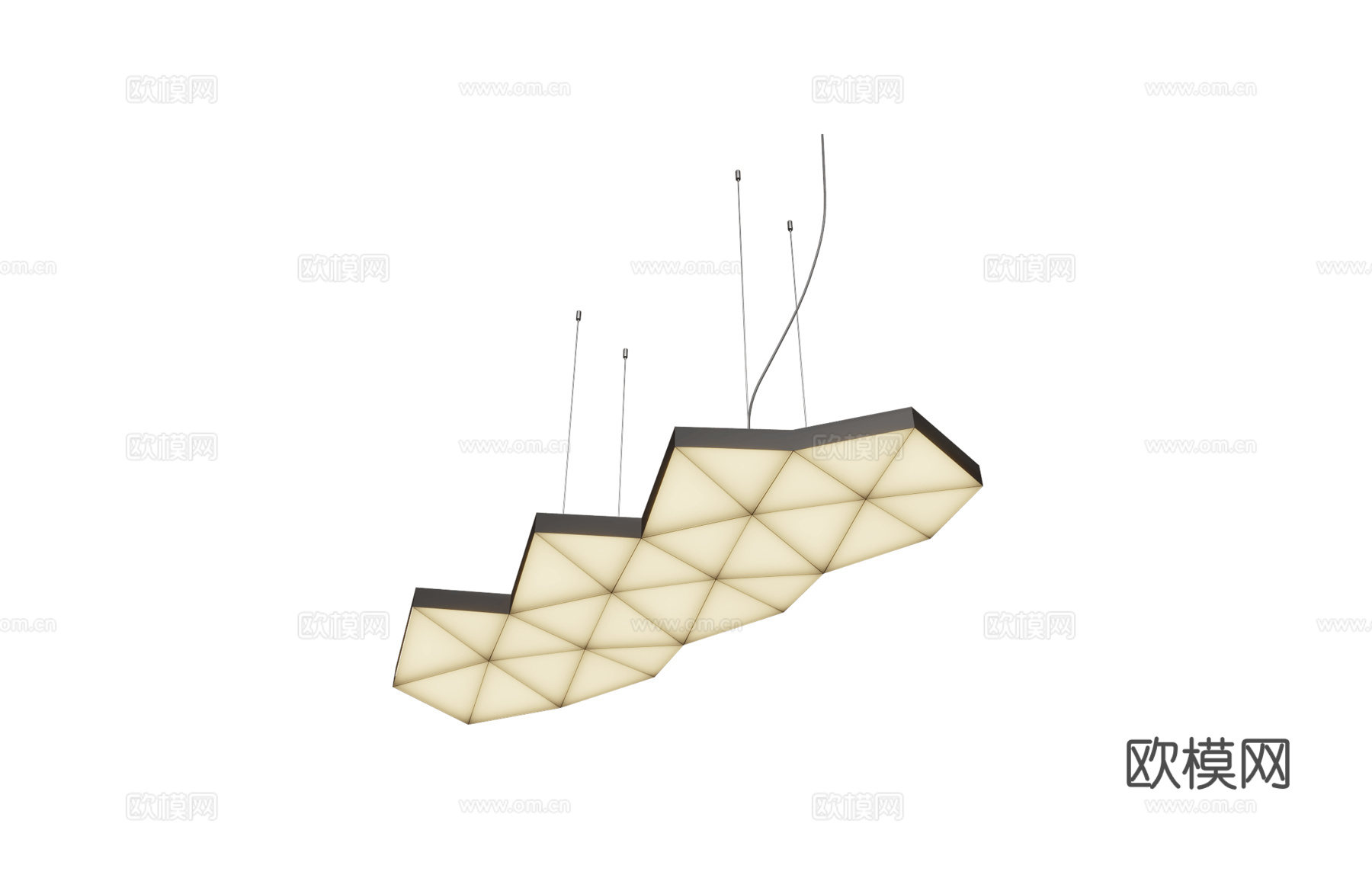 Tokio 长吊灯3d模型下载