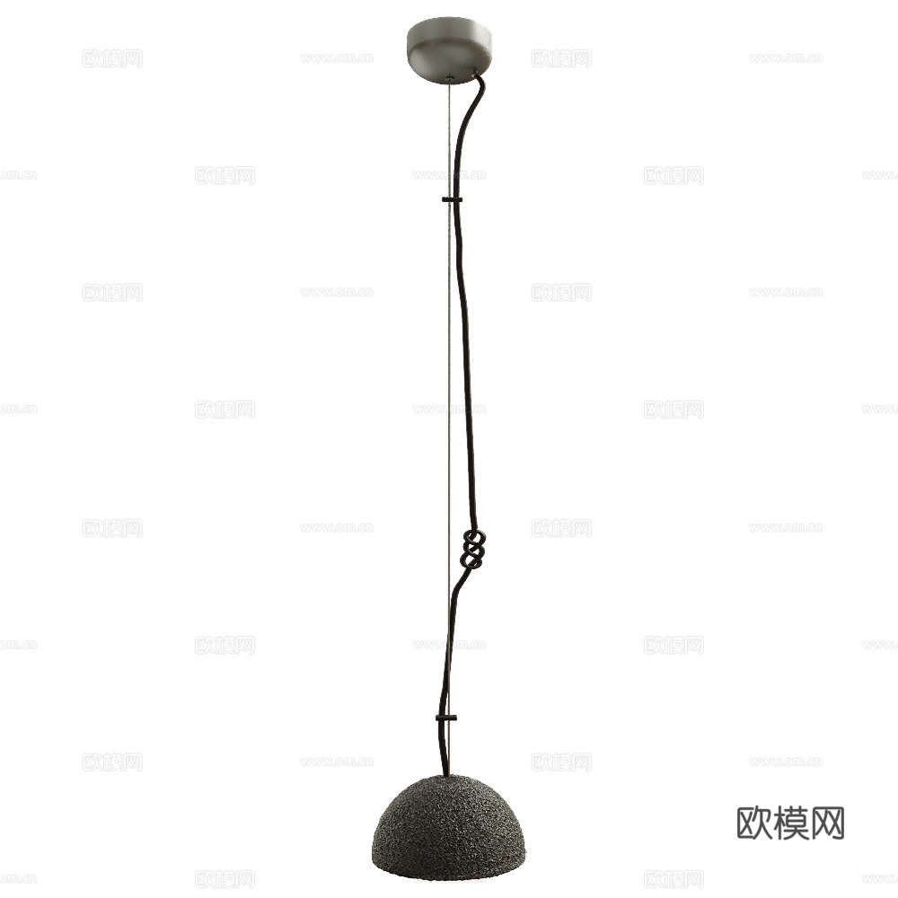 Metal Lux 肌理纹吊灯3d模型下载（渲染图2）