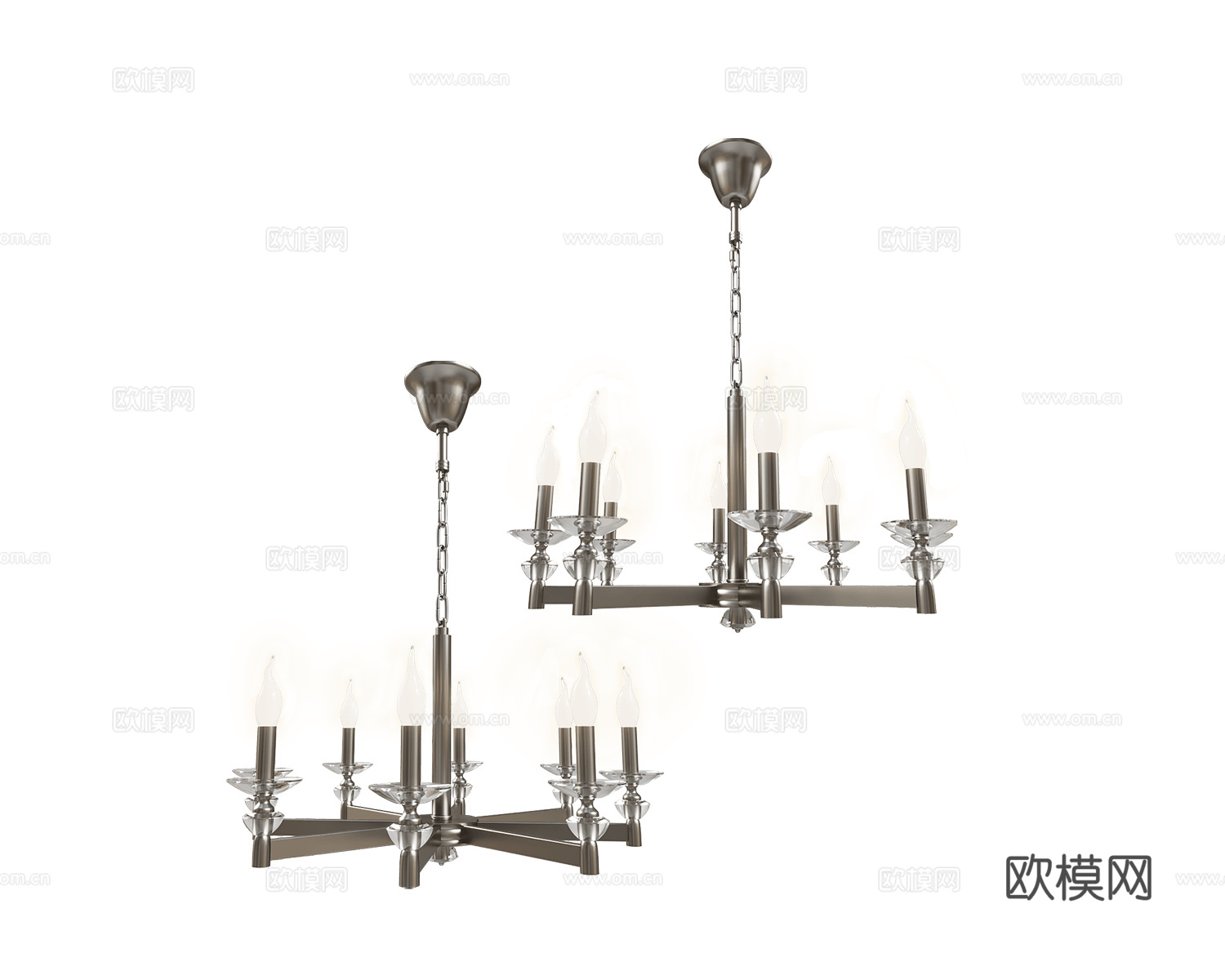 Stilfort 轻奢烛台吊灯3d模型下载