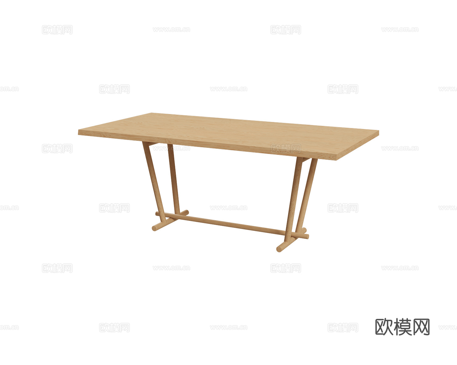 Alma design 原木餐桌3d模型下载