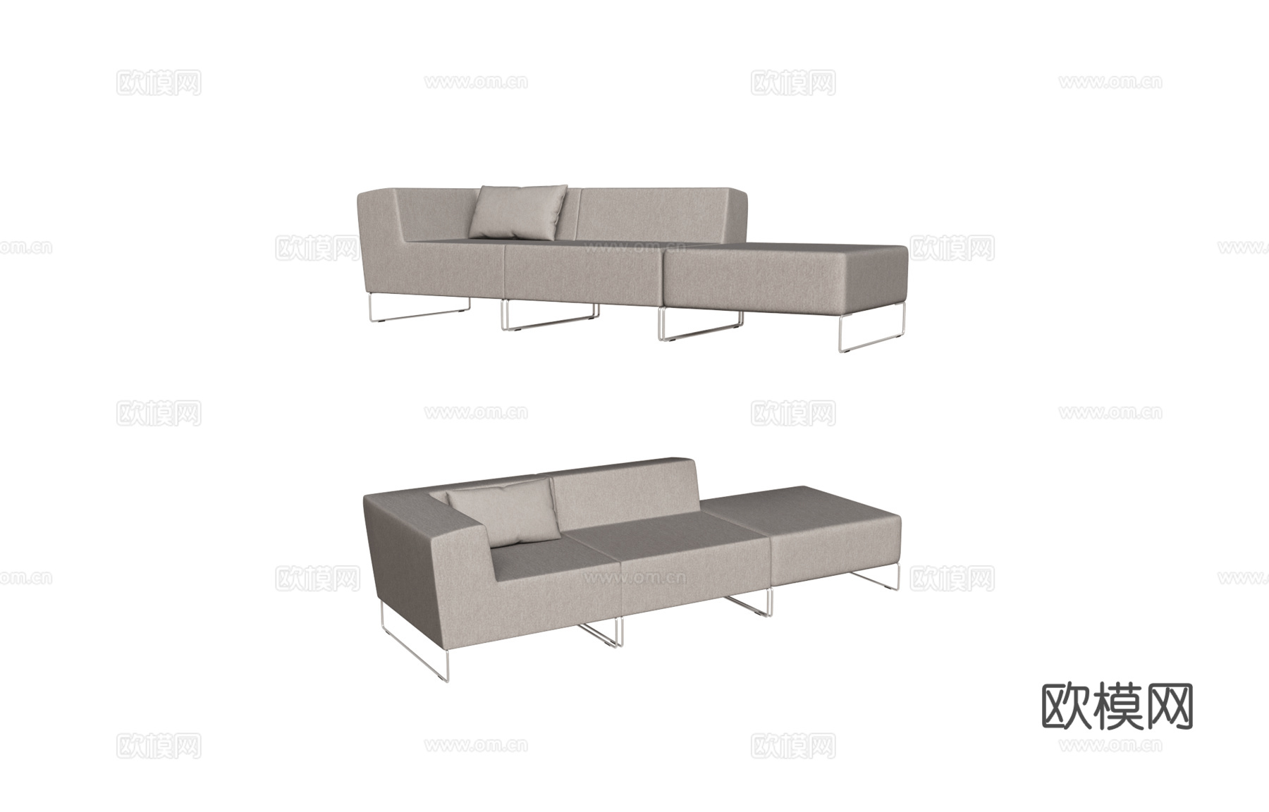 April furniture 双人沙发3d模型下载