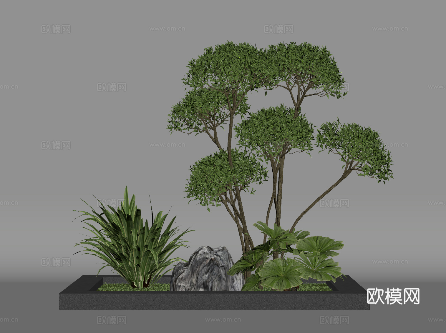 景观小品 绿植景观 室内景观 景观造景su模型