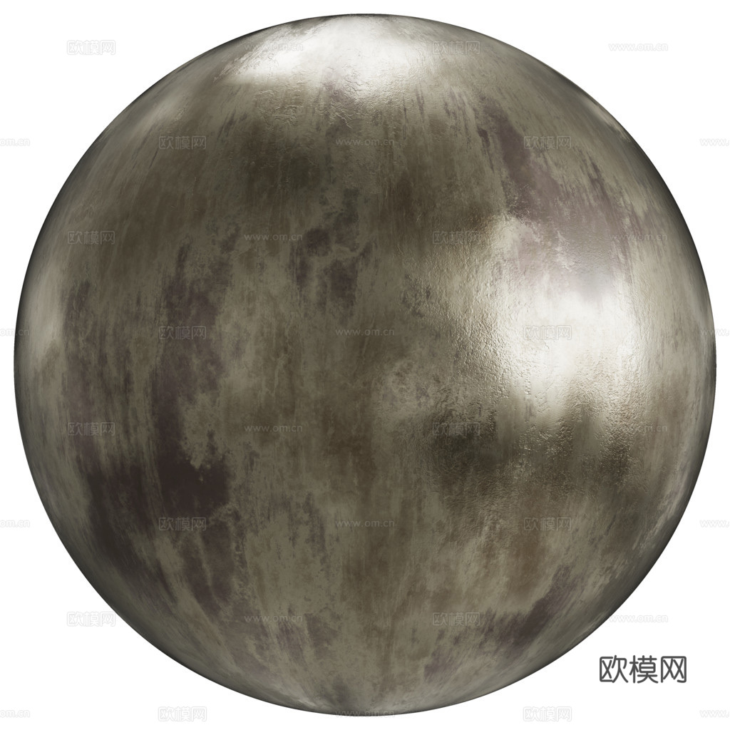 无缝做旧金属古铜 PBR材质贴图 2k