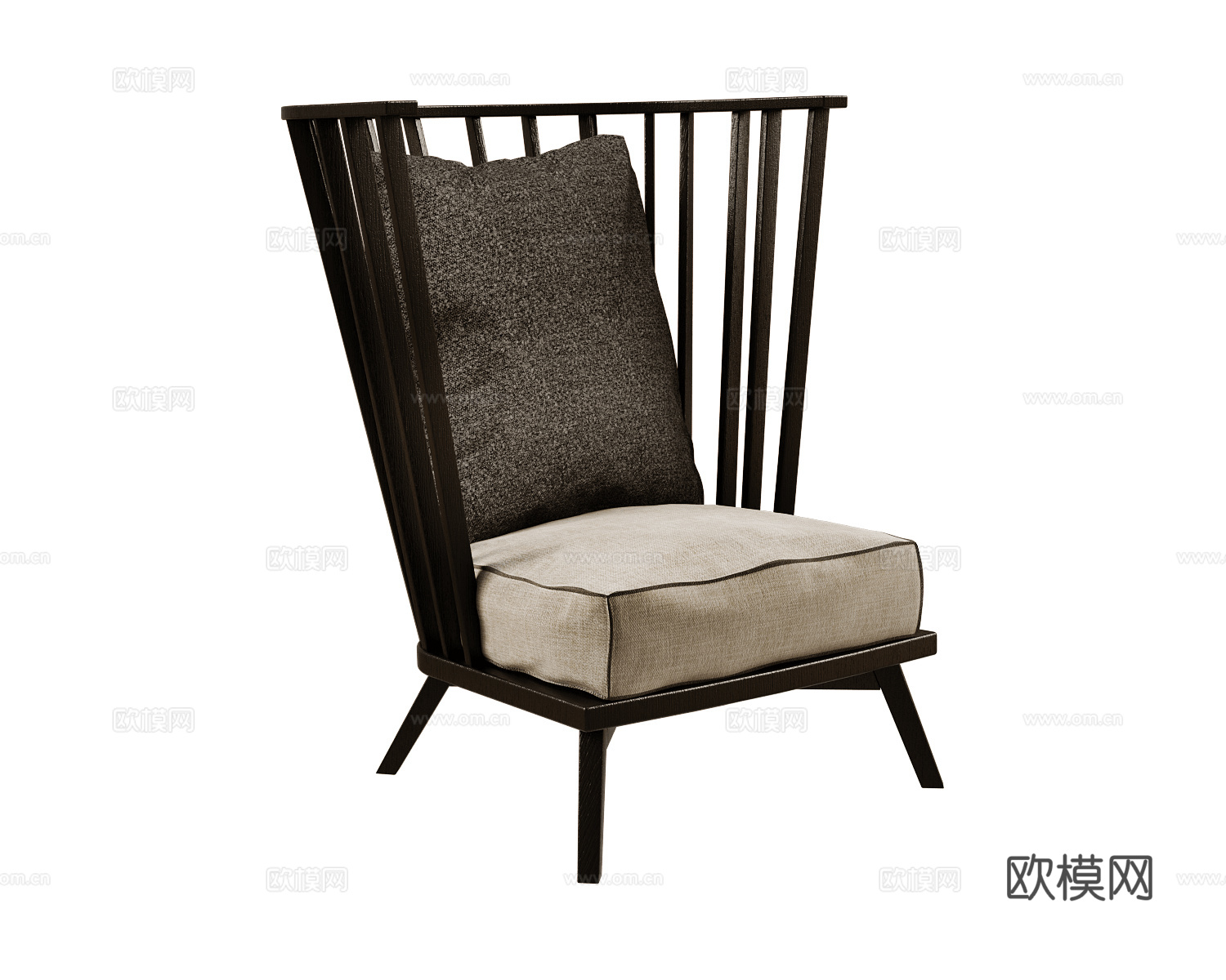 Gervasoni 中古风休闲椅3d模型下载