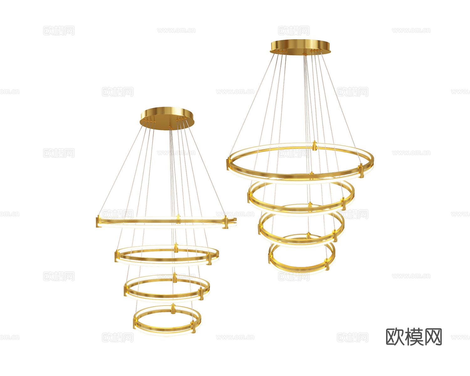 Stilfort 轻奢多层吊灯免费3d模型下载