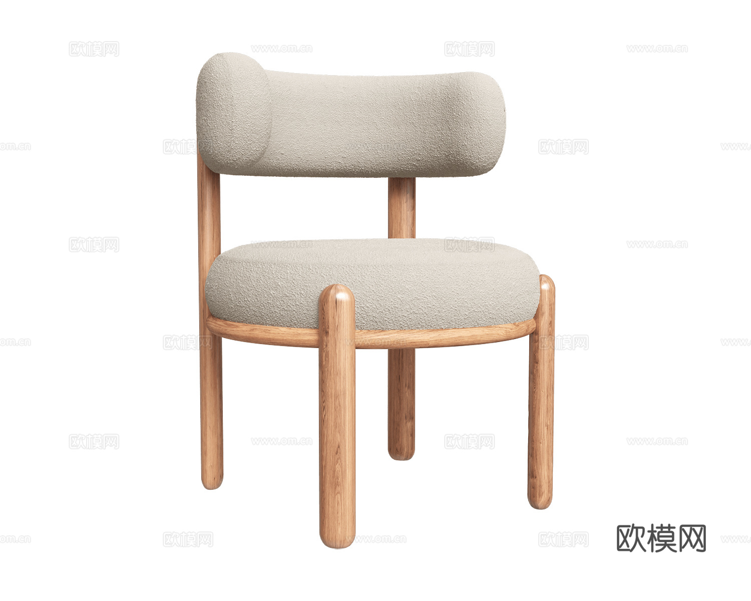 Tivoli 原木餐椅风3d模型下载