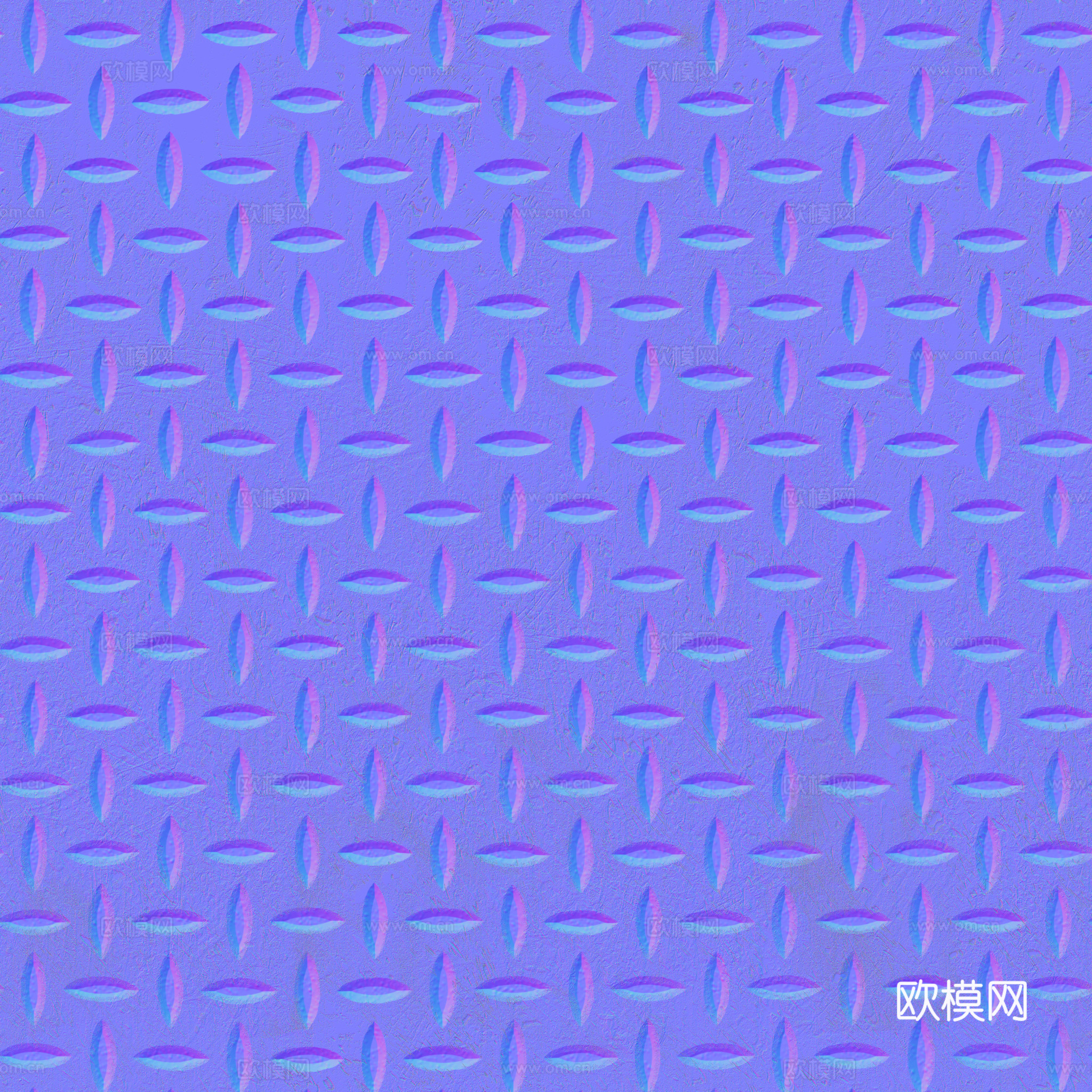 无缝压花金属板铁板钢板 PBR材质贴图 2k