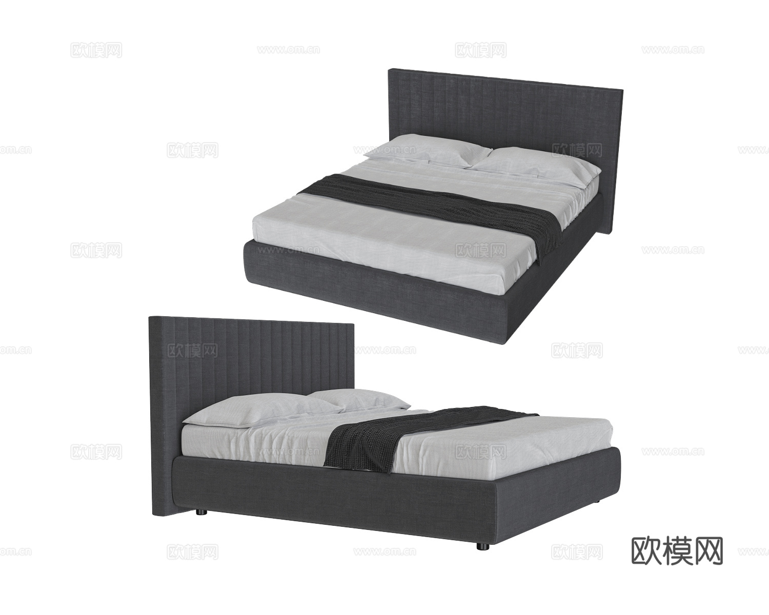 Bolzan 双人床3d模型下载