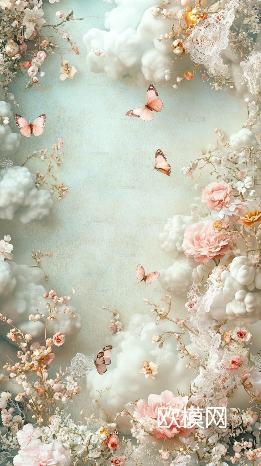 中古美式家居客厅 带动画 中古风壁画下载