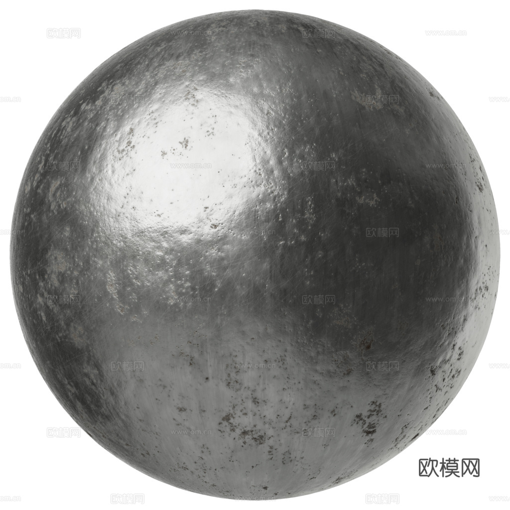 无缝做旧哑光金属面板 PBR材质贴图 2k