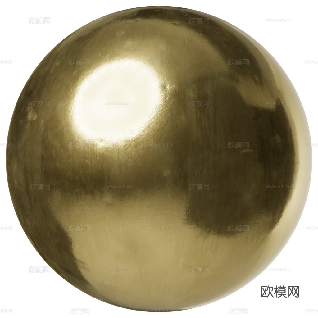 无缝金属面板金黄色 PBR材质贴图 1k
