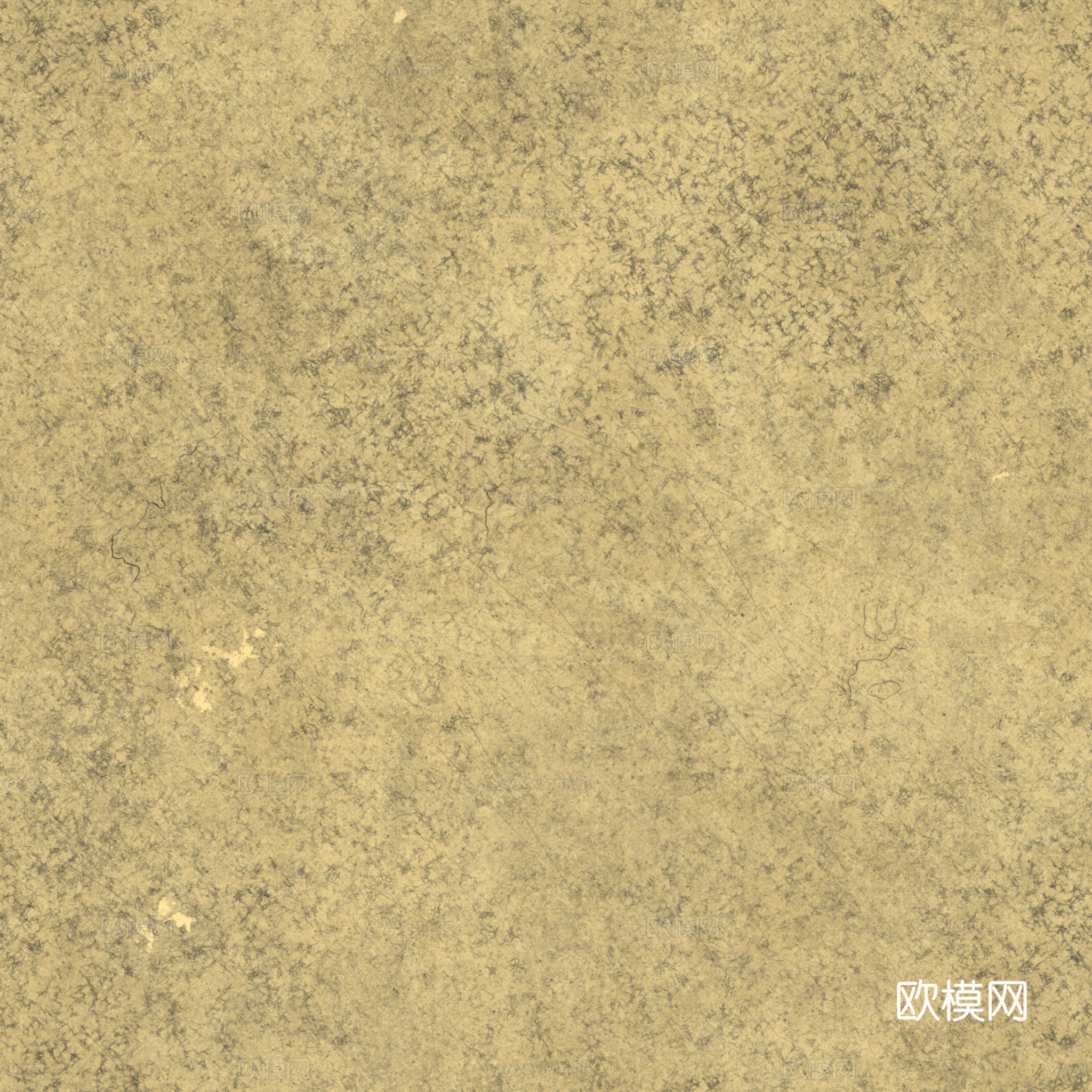 无缝做旧磨砂哑光金属面板金黄色 PBR材质贴图 2k
