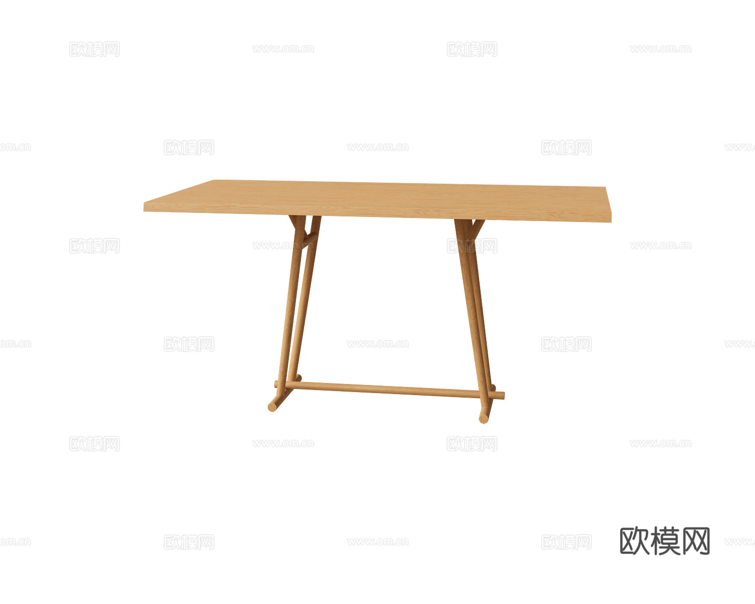 Alma design 原木餐桌3d模型下载