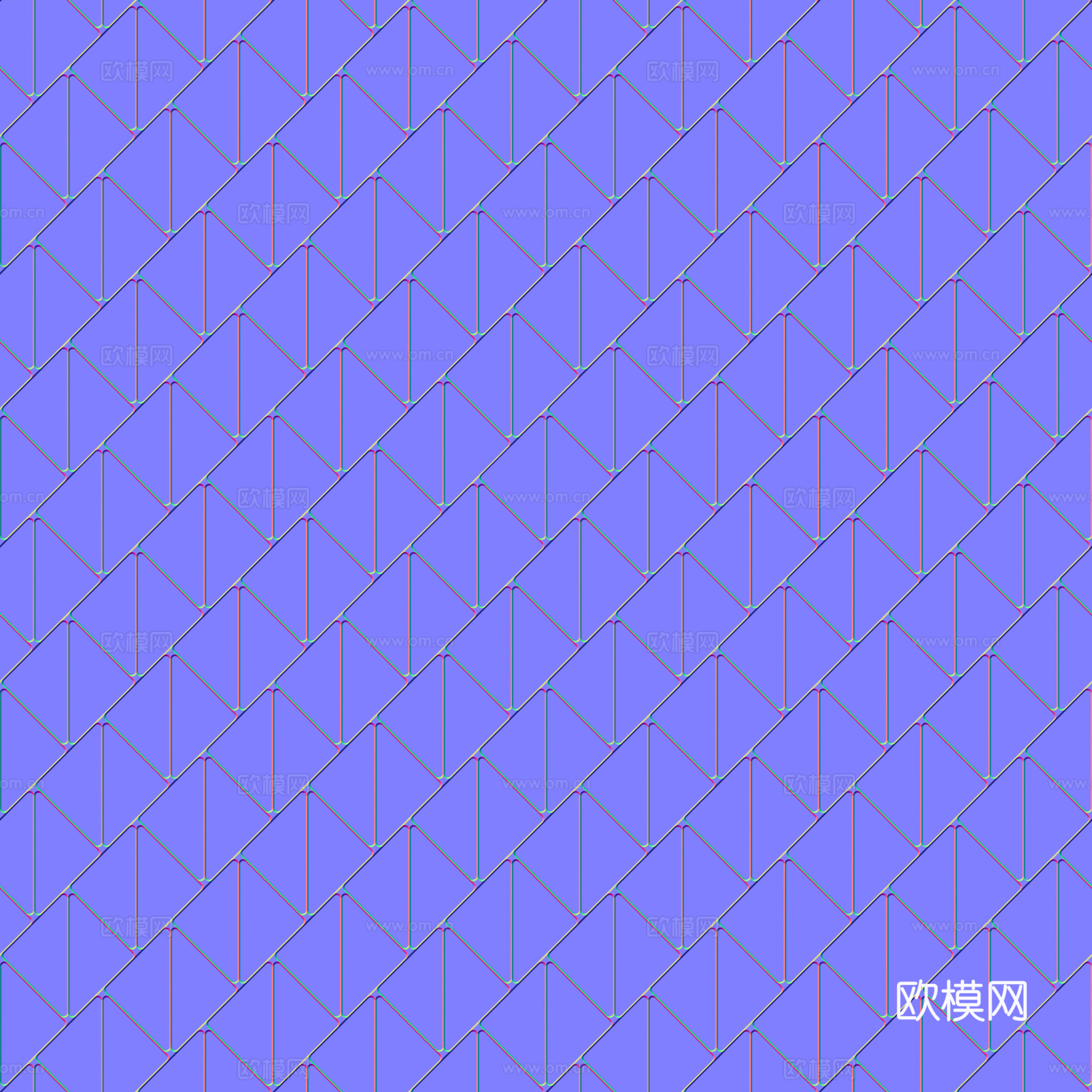 无缝装饰金属板 PBR材质贴图 2k