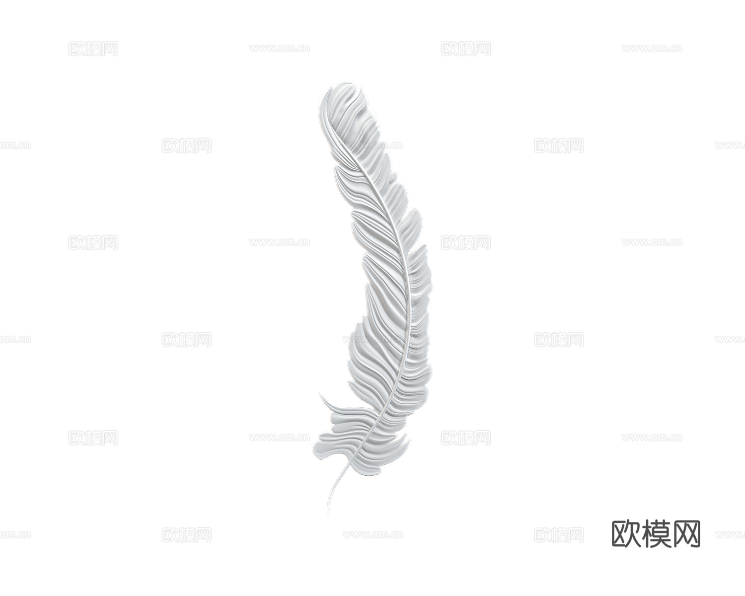 Kartell 羽毛雕刻挂件3d模型下载