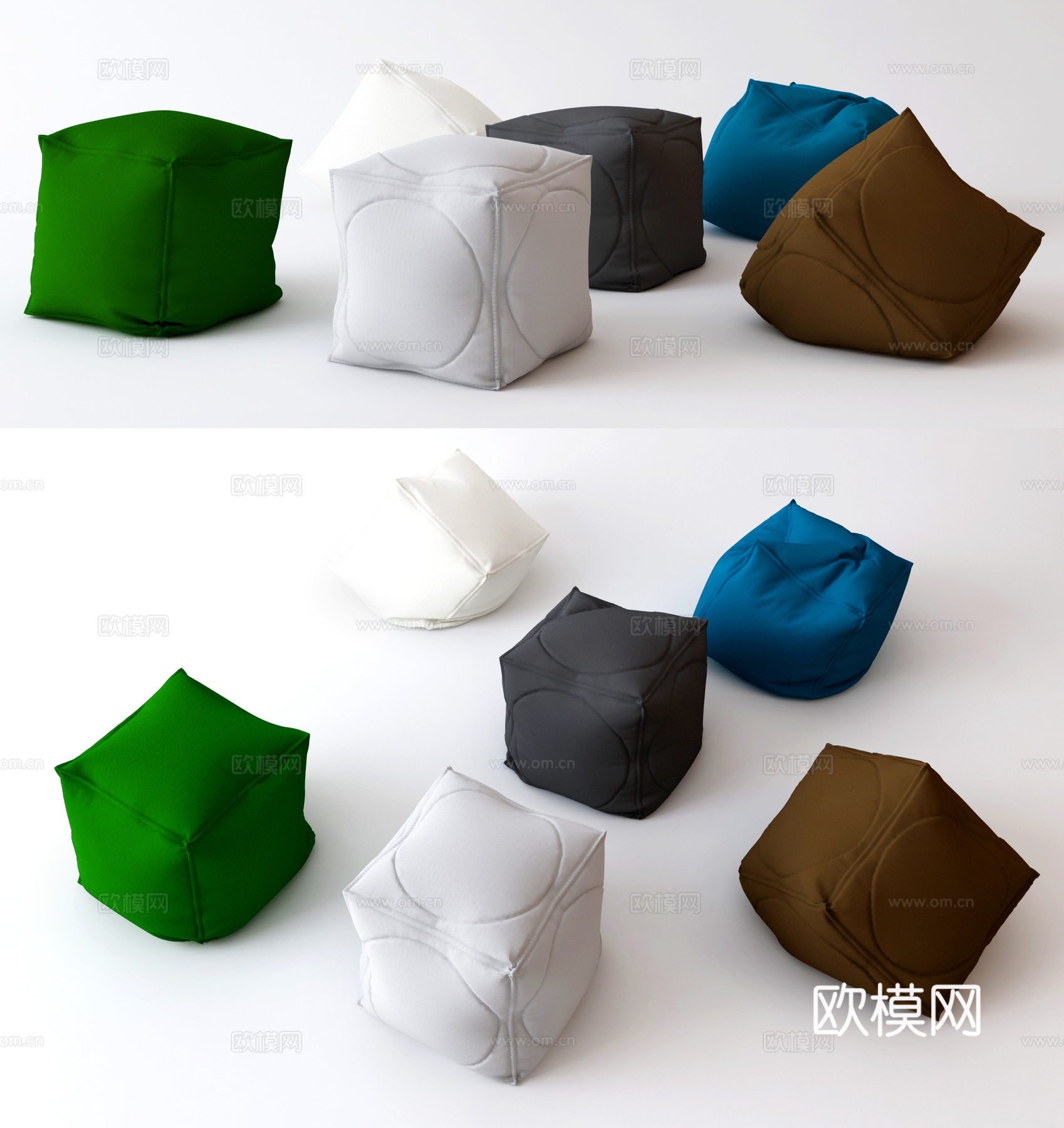 现代抱枕 布艺饰品 家纺用品 床上用品3d模型