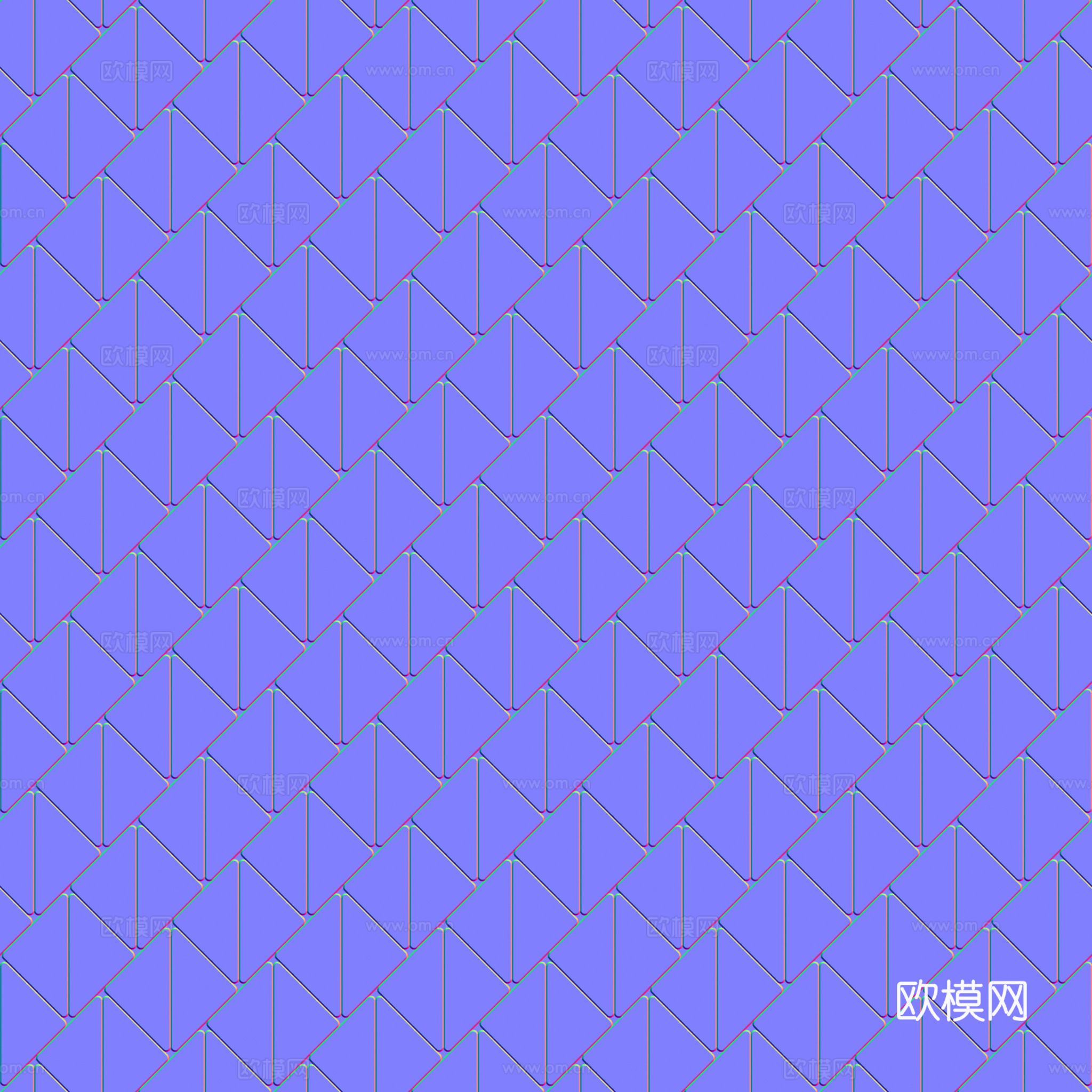 无缝装饰金属板 PBR材质贴图 2k