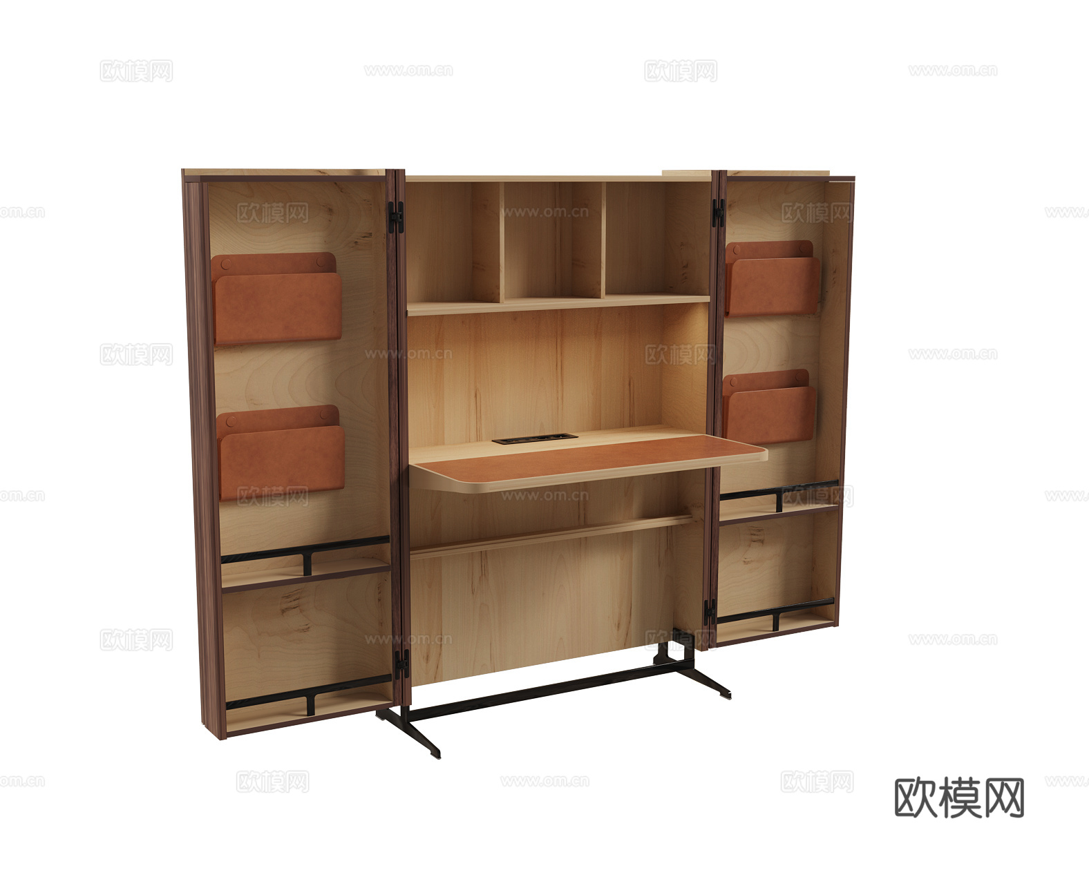 Porada 一体式书桌3d模型下载（渲染图1）