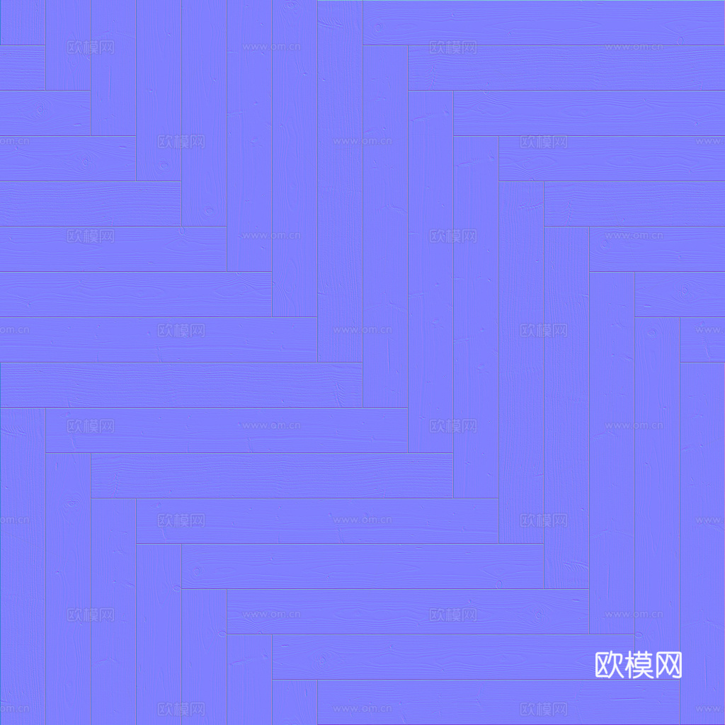 无缝木地板人字铺 PBR材质贴图 1k