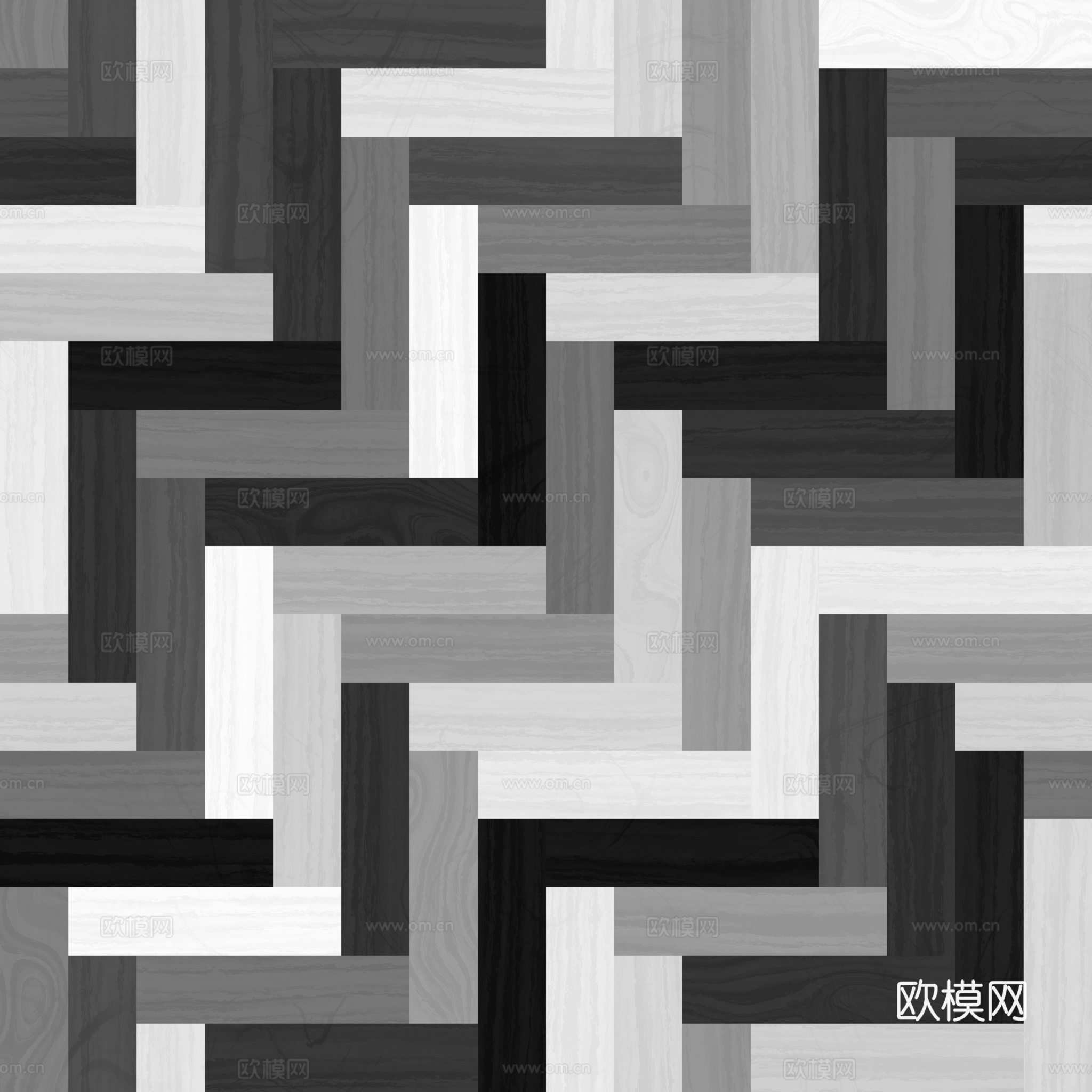 无缝木地板人字铺 PBR材质贴图 2k