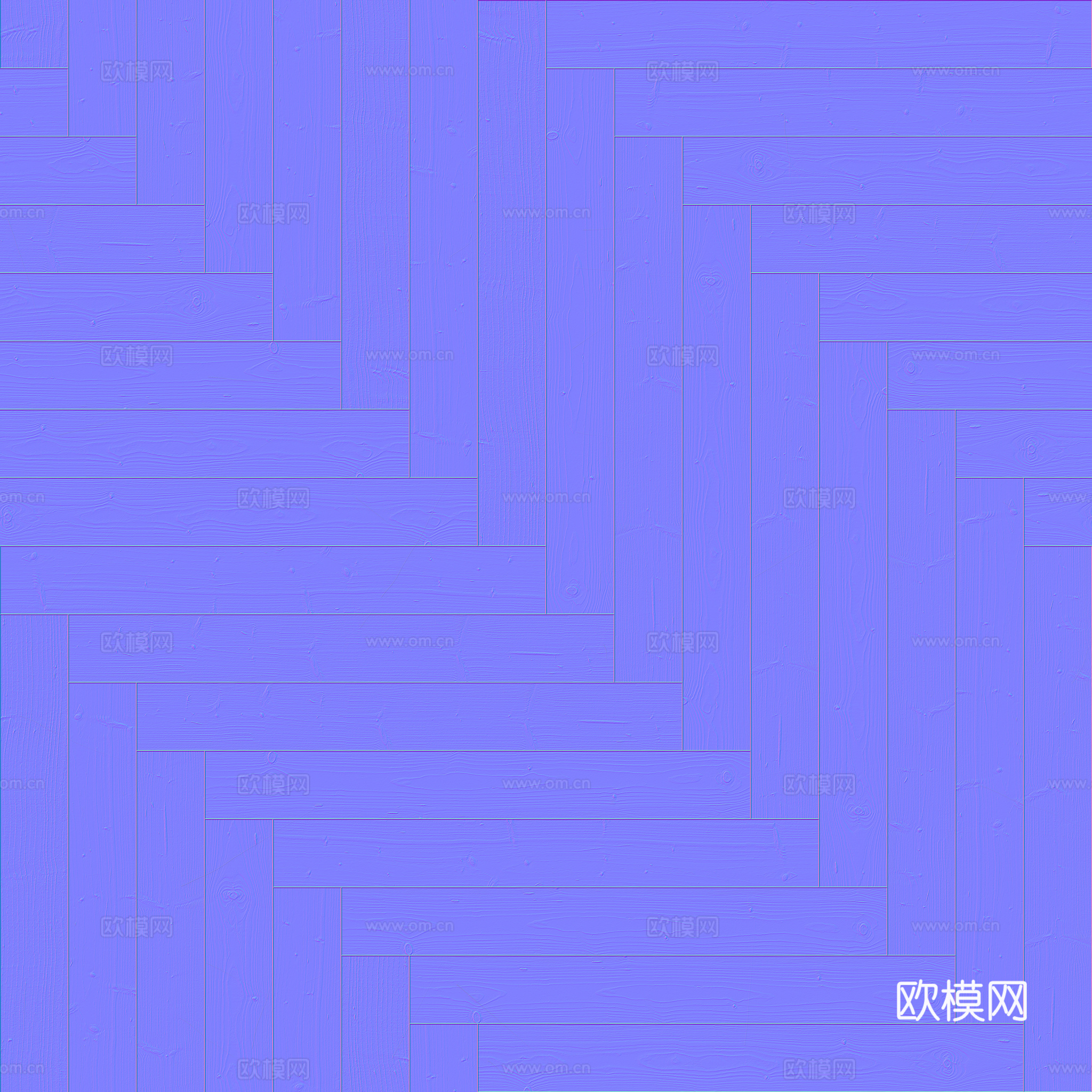 无缝木地板人字铺 PBR材质贴图 2k