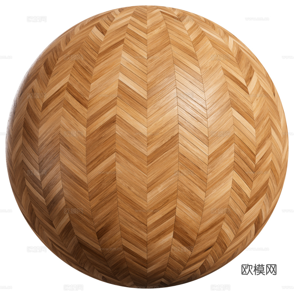 无缝木地板鱼骨铺 PBR材质贴图 2k