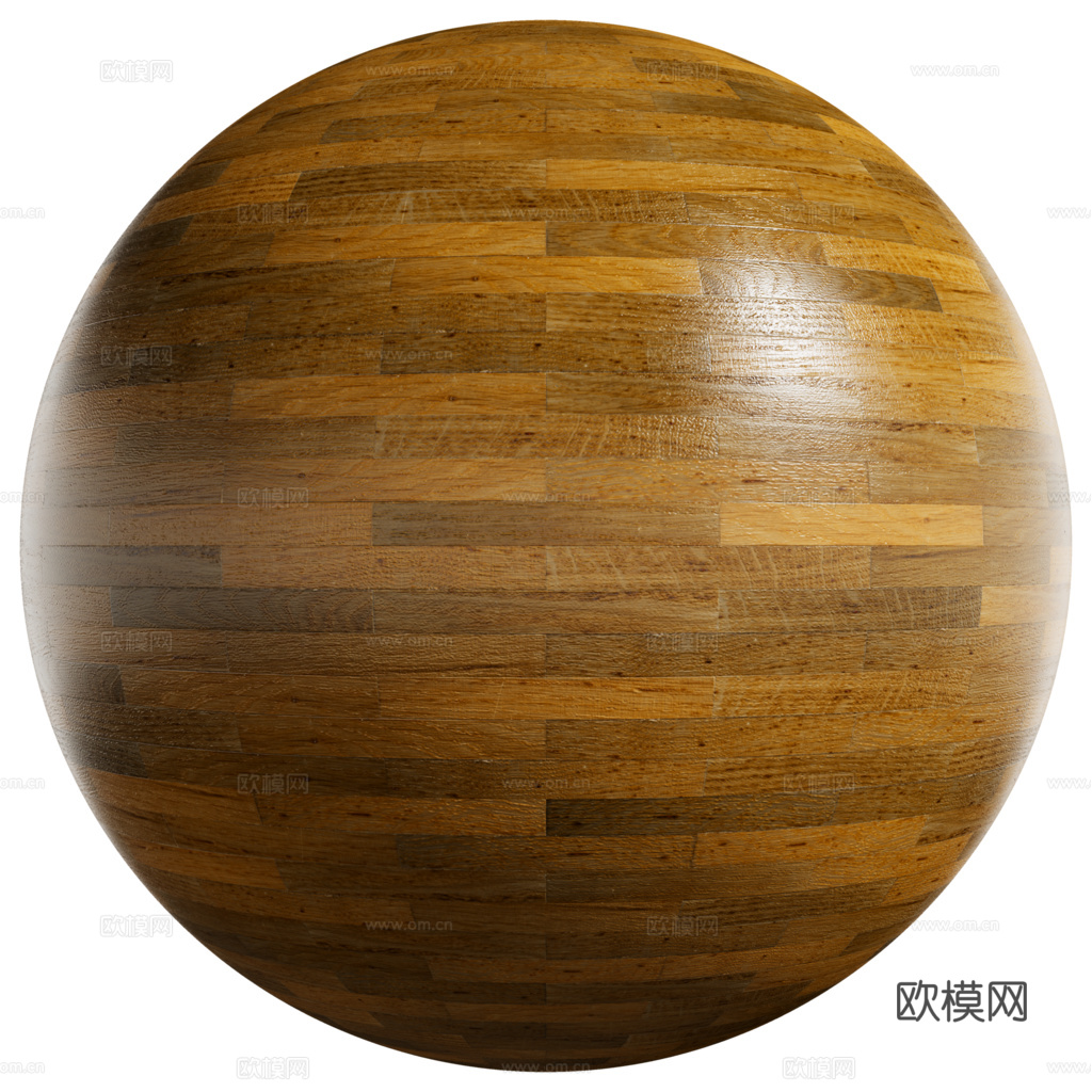无缝木地板工字铺 PBR材质贴图 2k