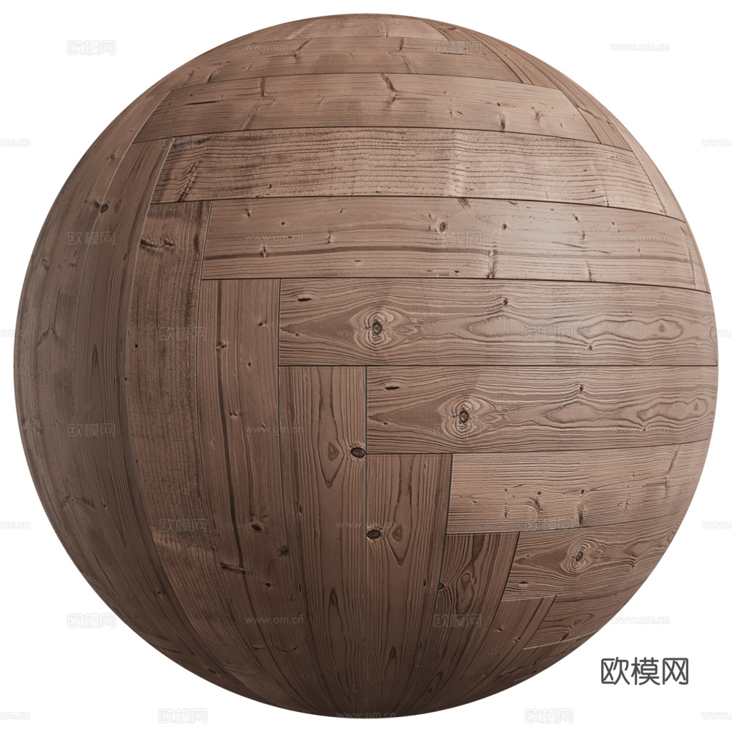 无缝木地板人字铺 PBR材质贴图 1k