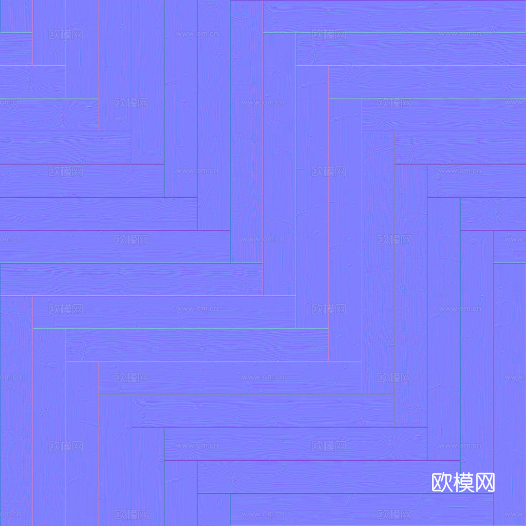 无缝木地板人字铺 PBR材质贴图 1k