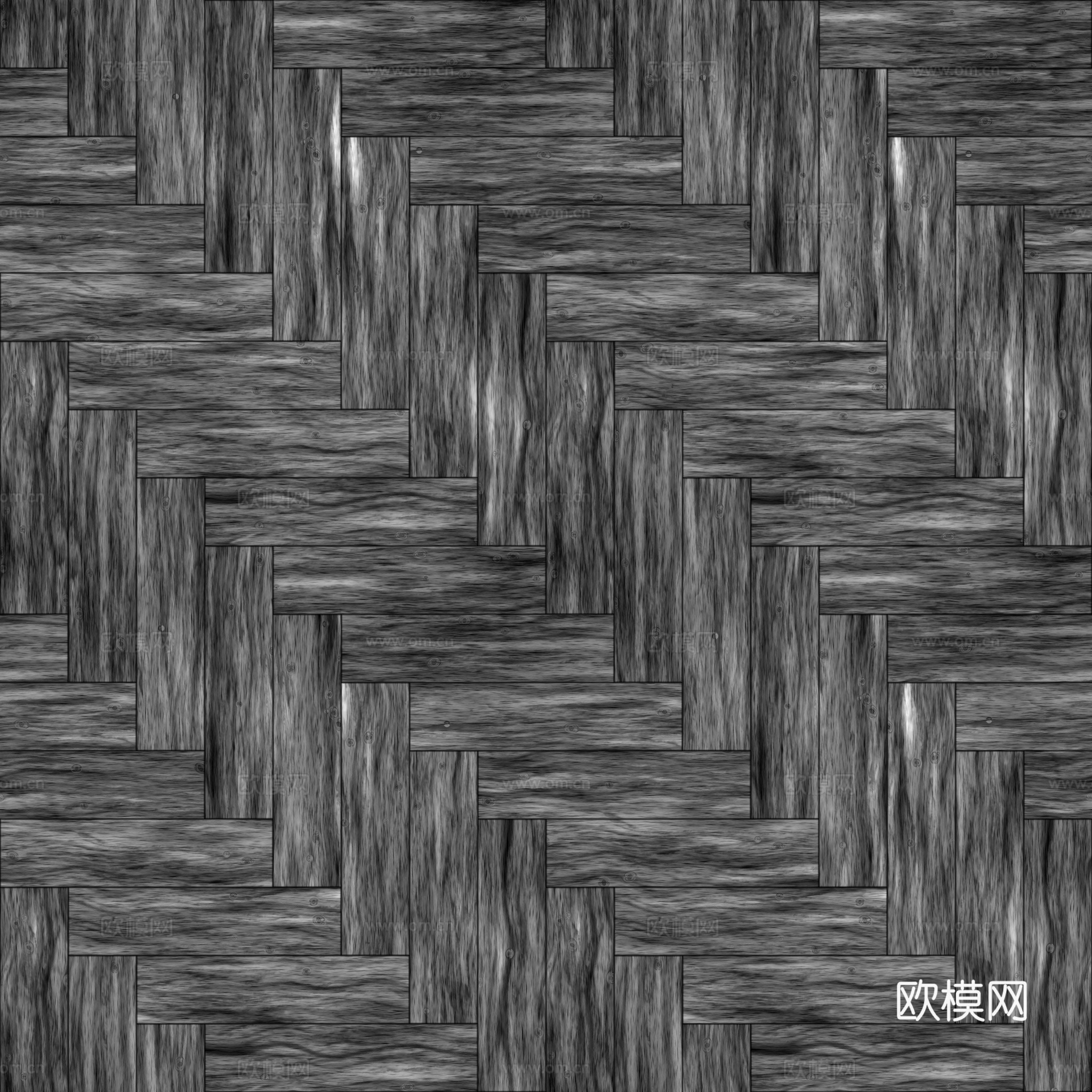 无缝木地板人字铺 PBR材质贴图 2k