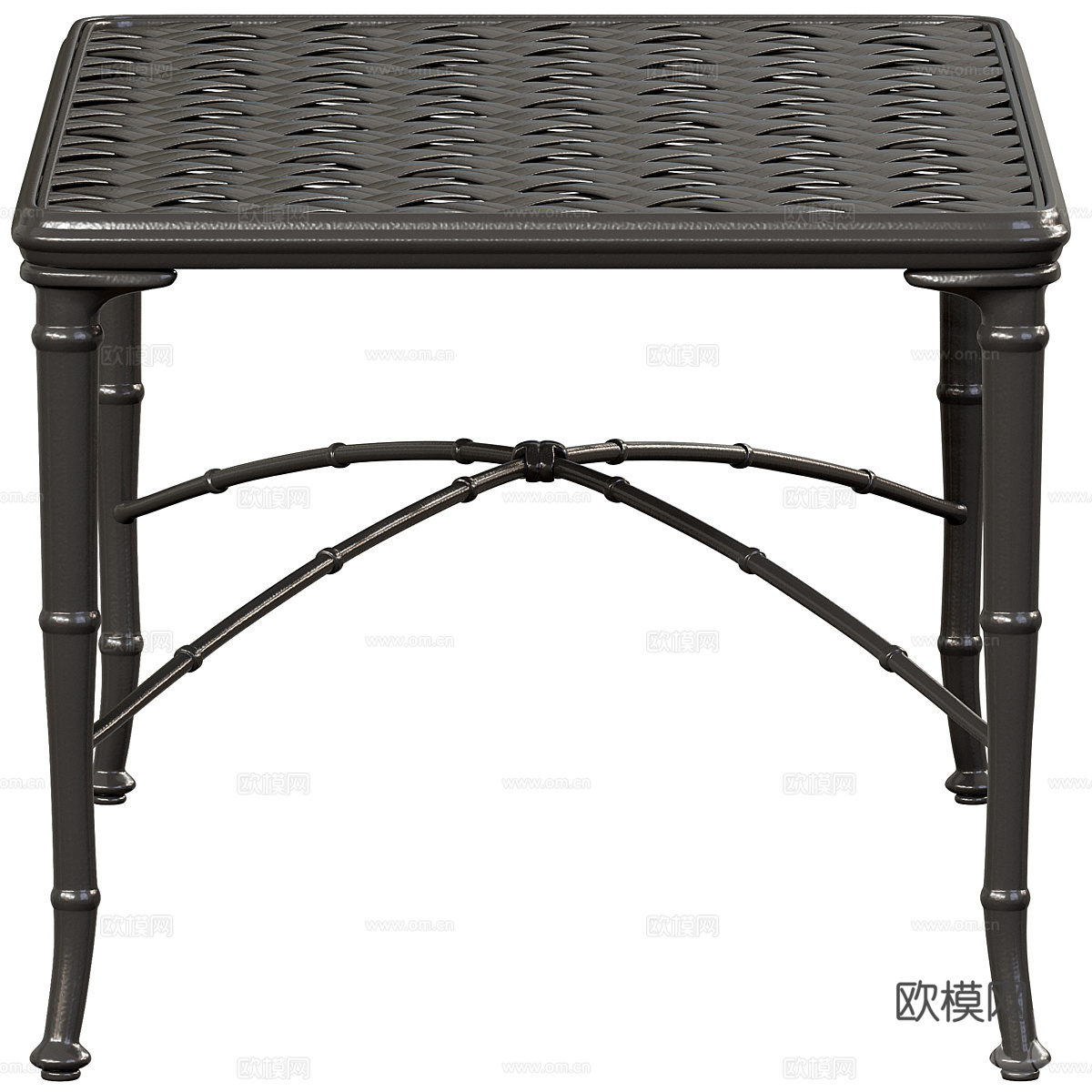 美式简约户外休闲长桌3d模型下载（渲染图3）