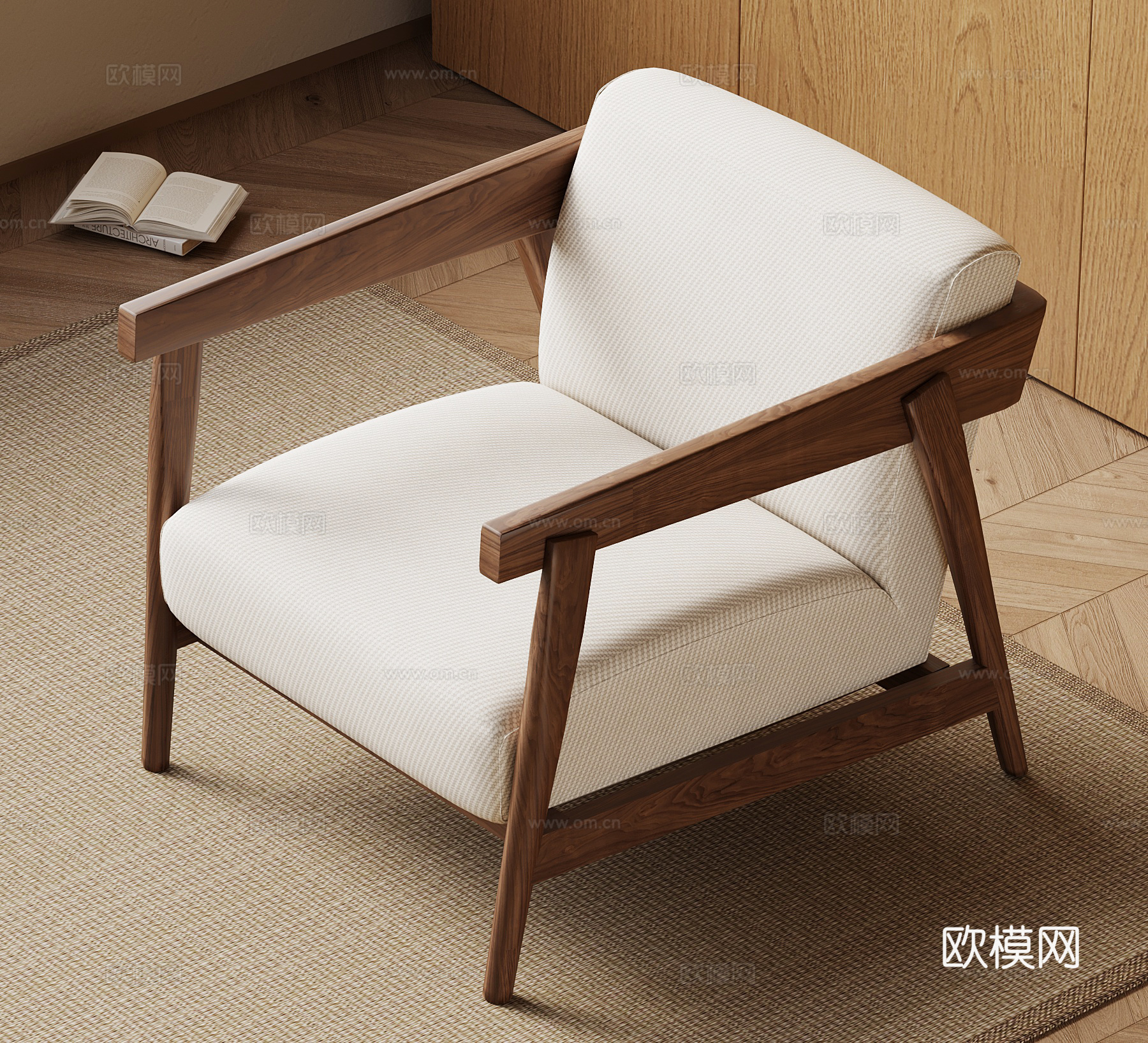 中古休闲椅 单人沙发 休闲沙发su模型