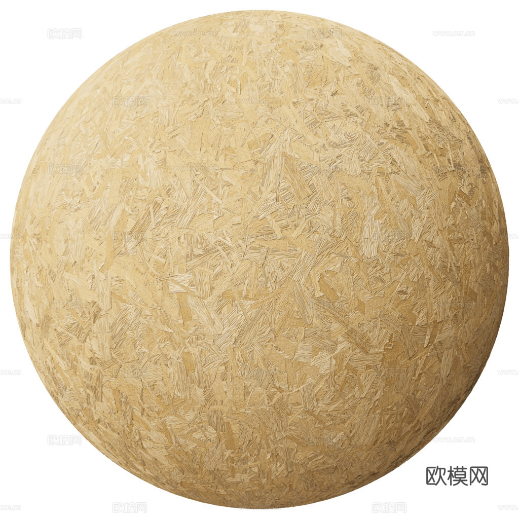 刨花板欧松板OSB板 PBR材质贴图 1k