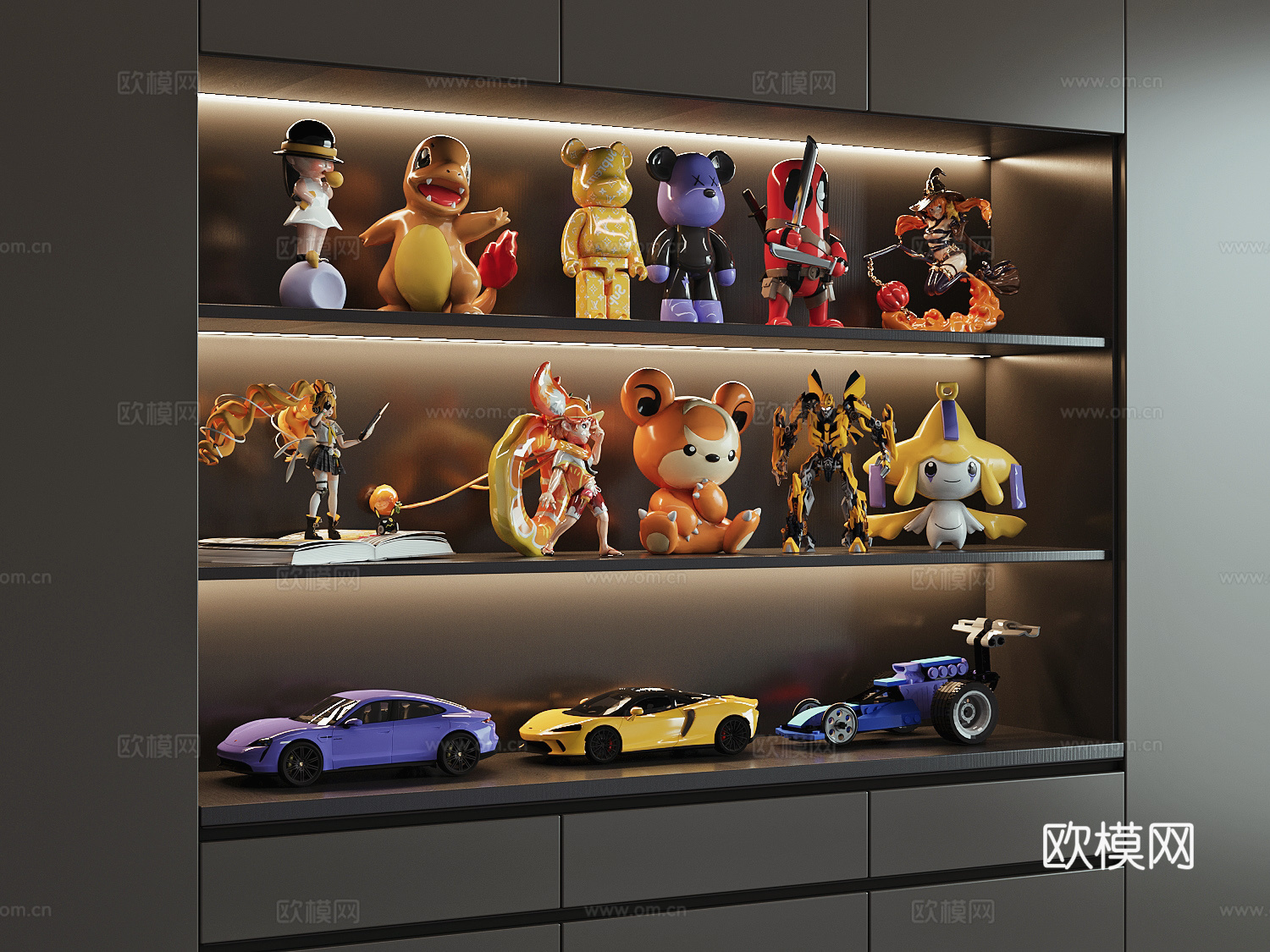 现代玩具手办公仔3d模型下载