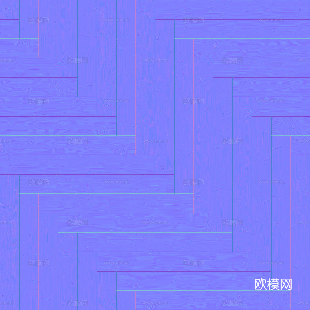 无缝木地板人字铺 PBR材质贴图 1k