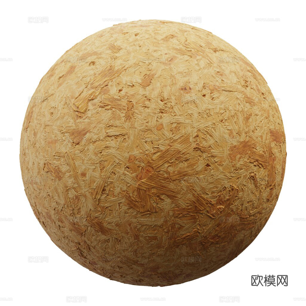 刨花板欧松板OSB板 PBR材质贴图 1k