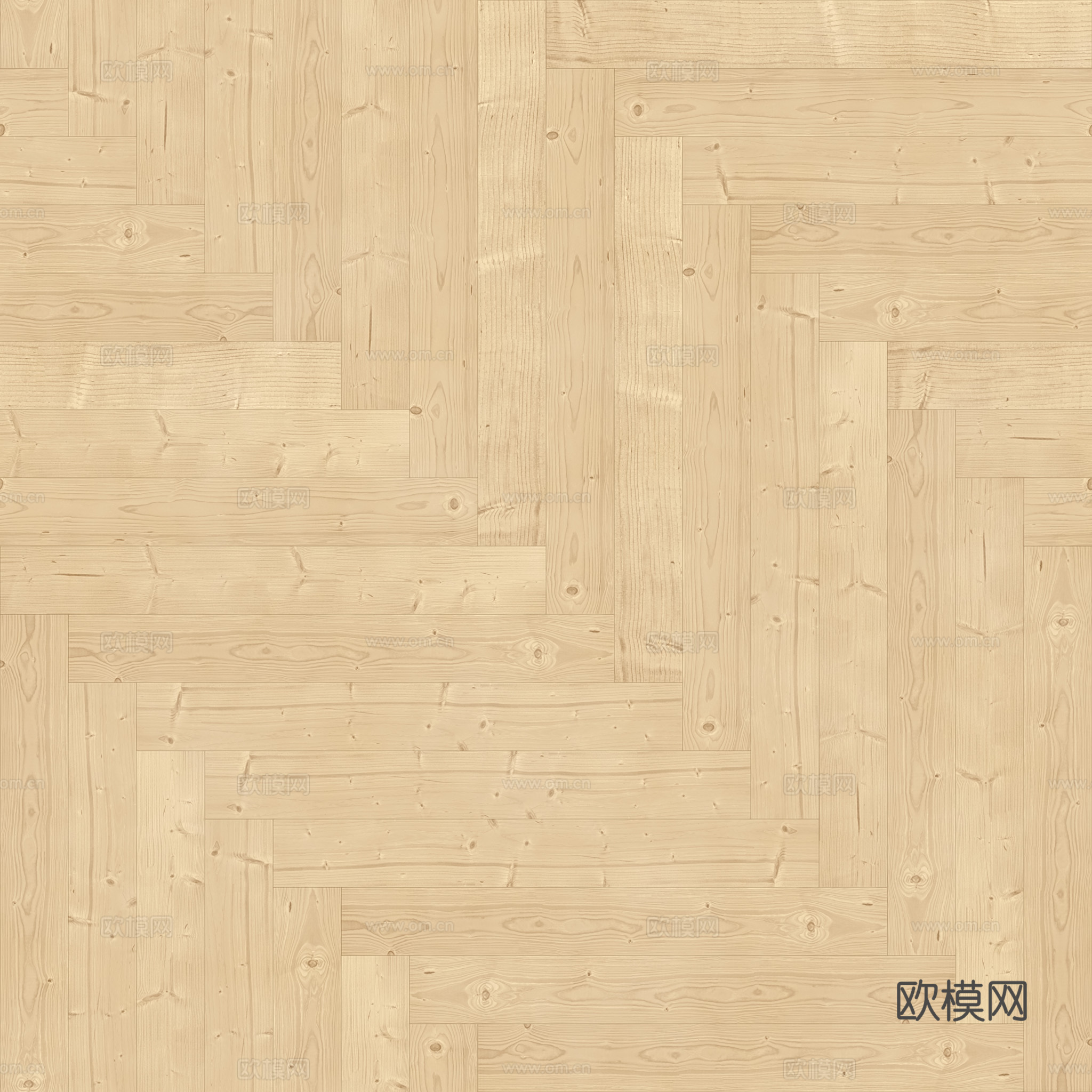 无缝木地板人字铺 PBR材质贴图 2k