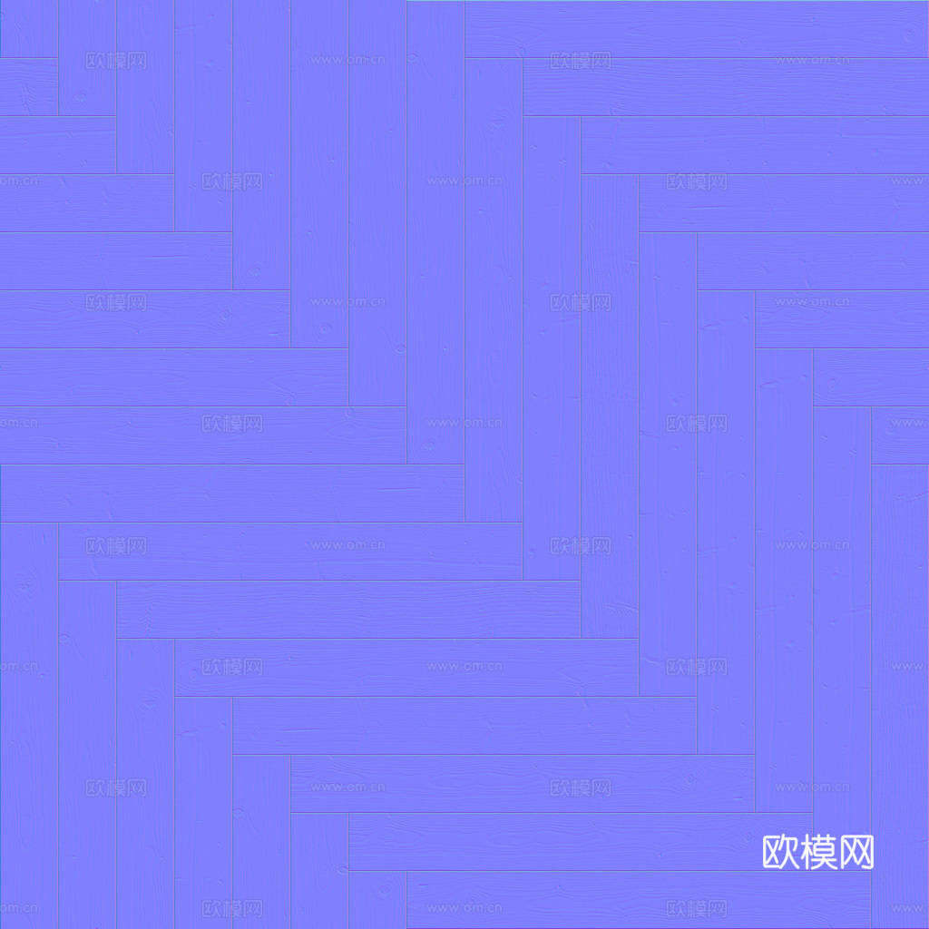 无缝木地板人字铺 PBR材质贴图 1k