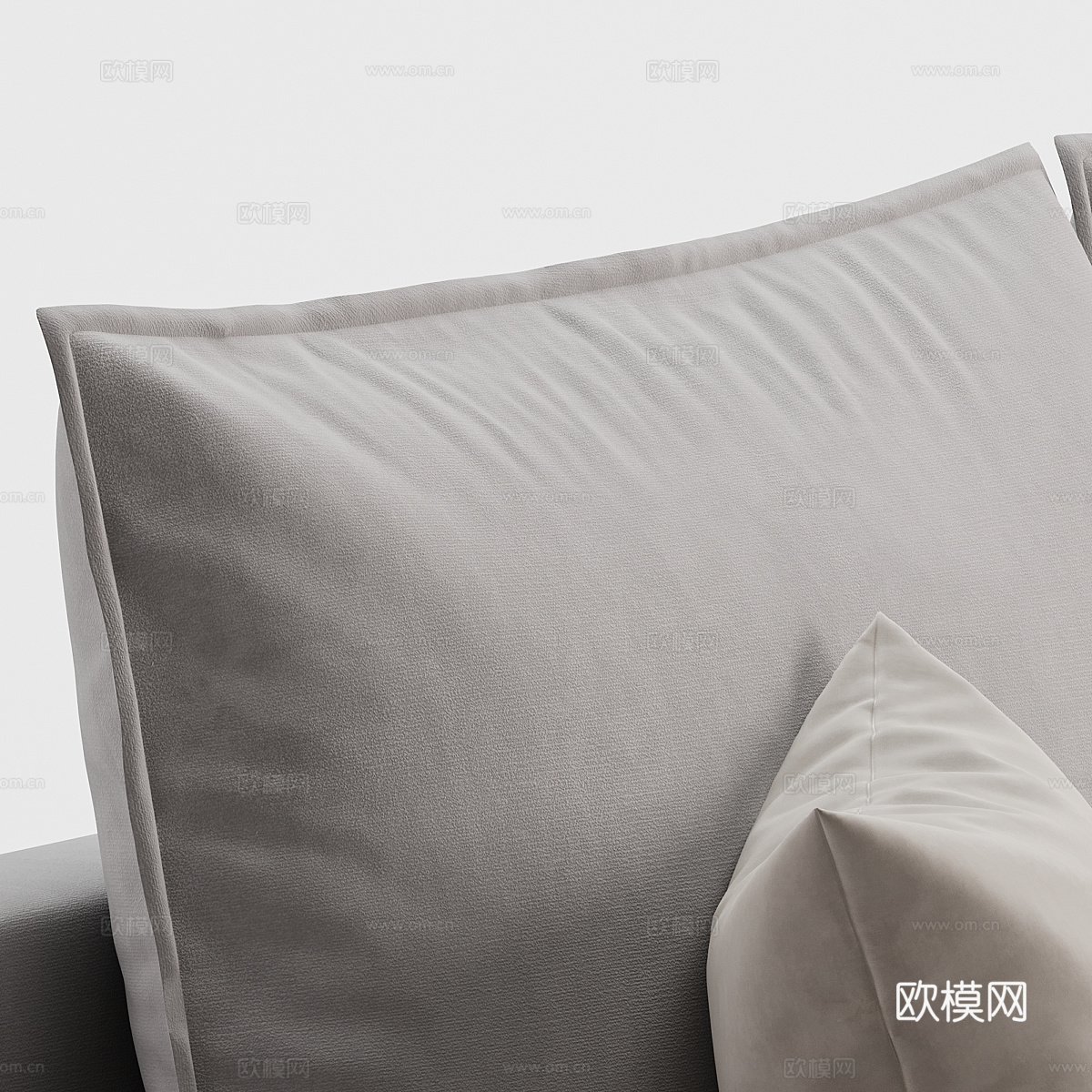 现代北欧奶油风 Slipson 双人布艺休闲沙发3d模型下载（渲染图4）