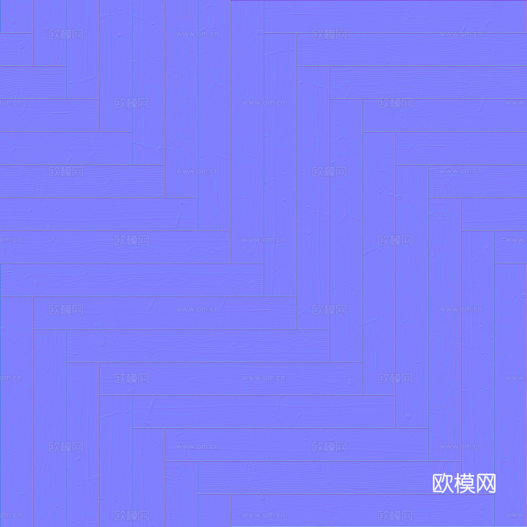 无缝木地板人字铺 PBR材质贴图 1k