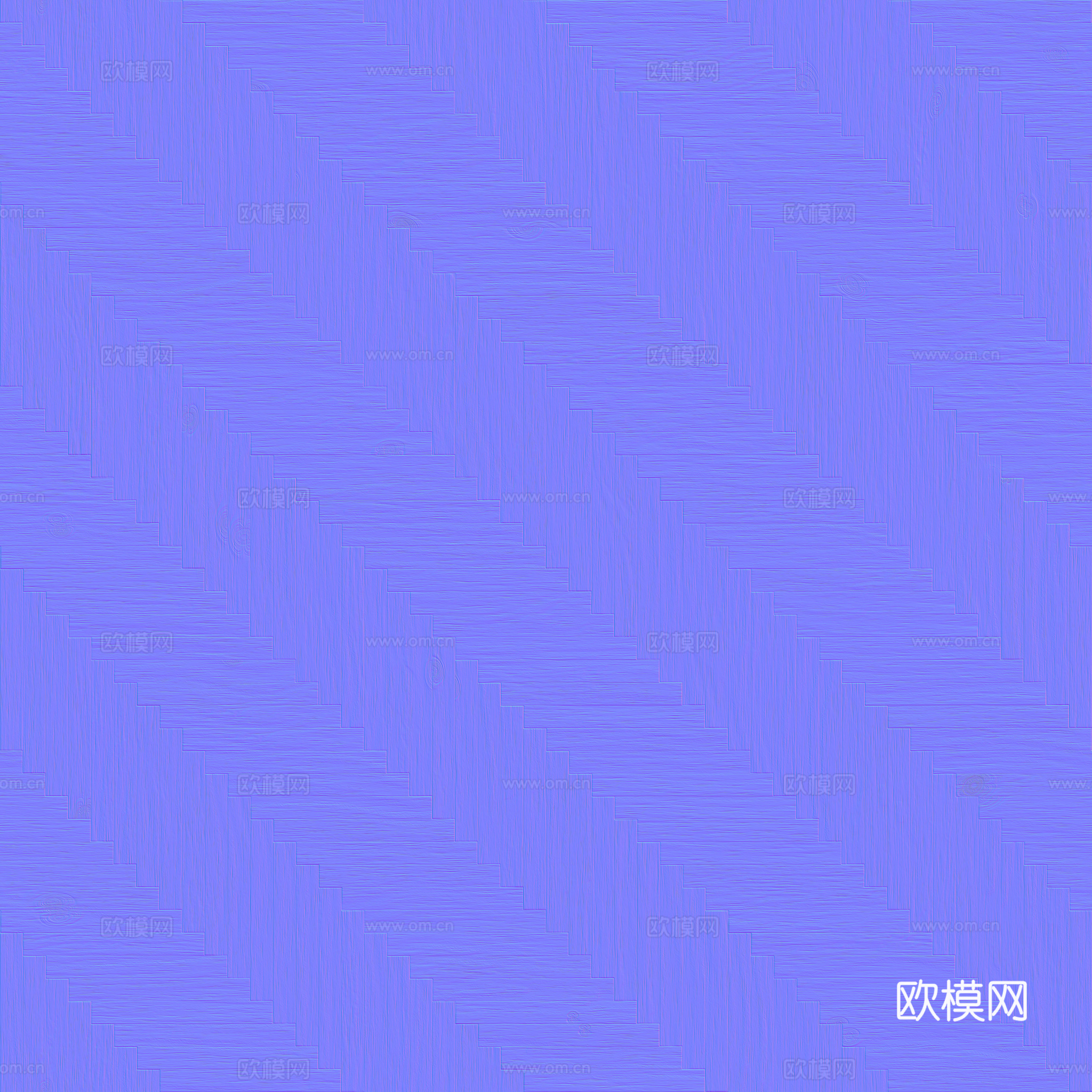 无缝木地板人字铺 PBR材质贴图 2k